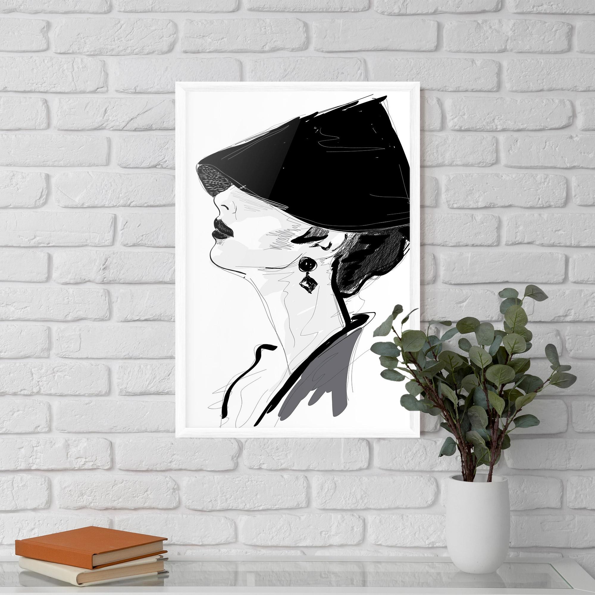 Keretezett Poszter Asian Shilouette mockup 5