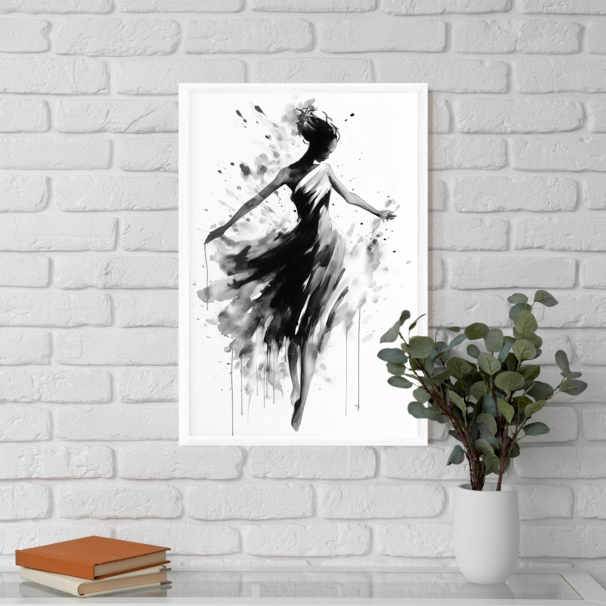 Keretezett Poszter Beautiful Dancing Woman mockup 5