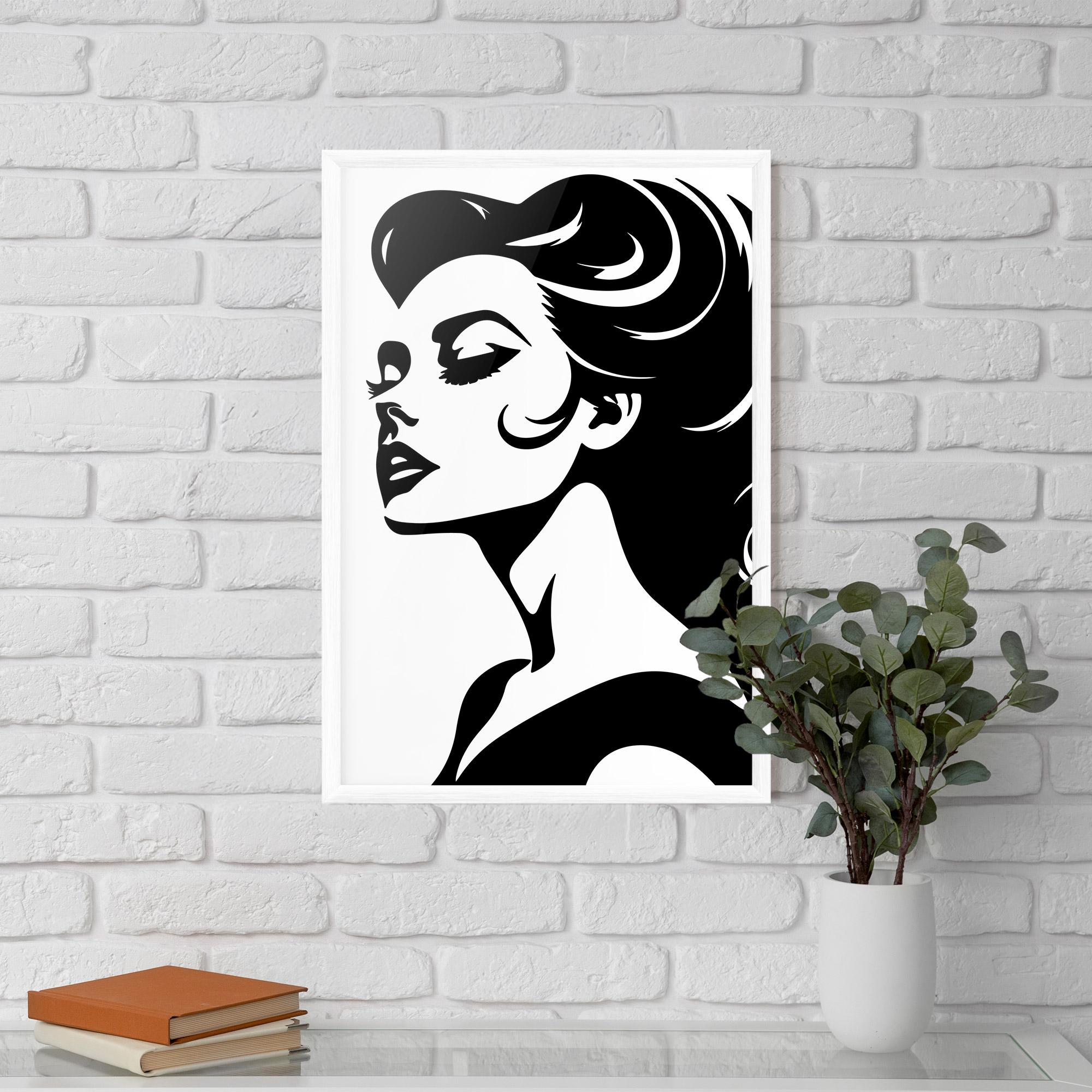 Keretezett Poszter Eyeliner Shilouette mockup 5