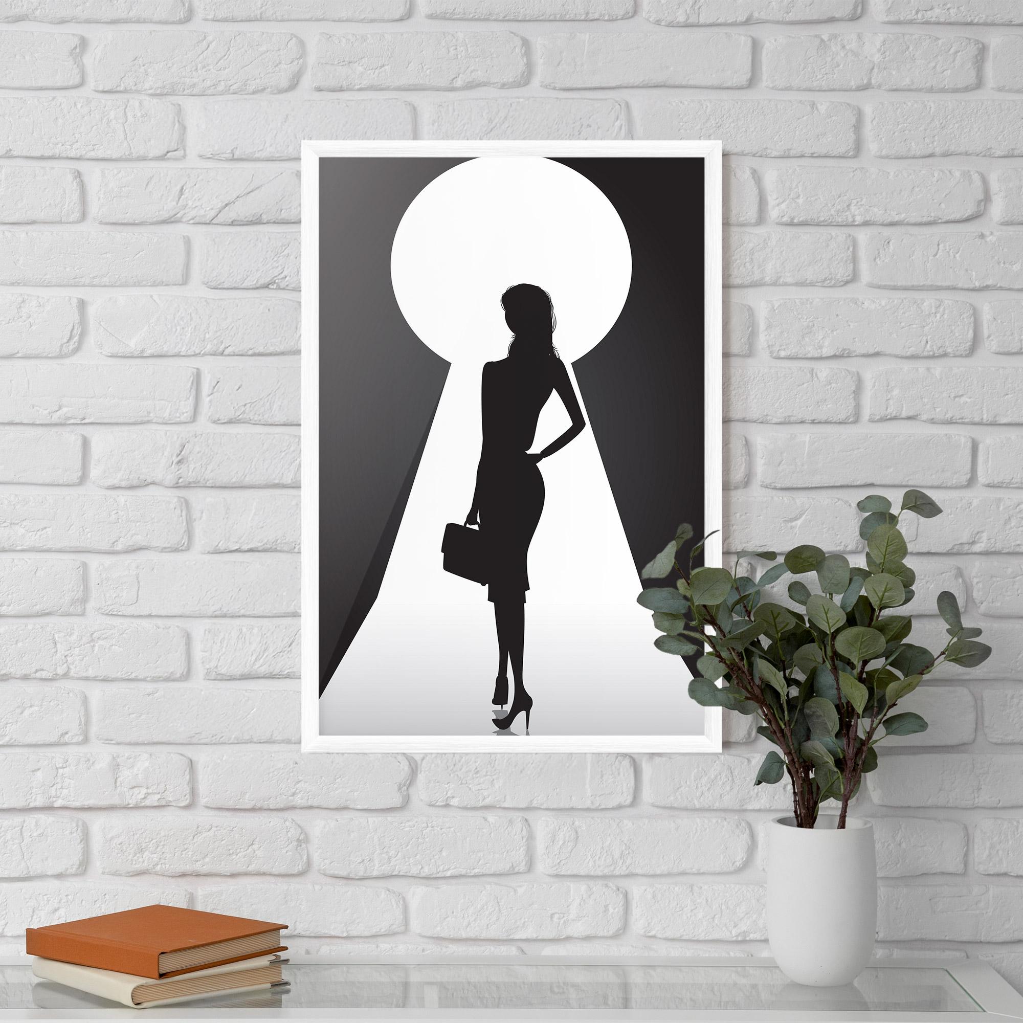 Keretezett Poszter Girl Door mockup 5
