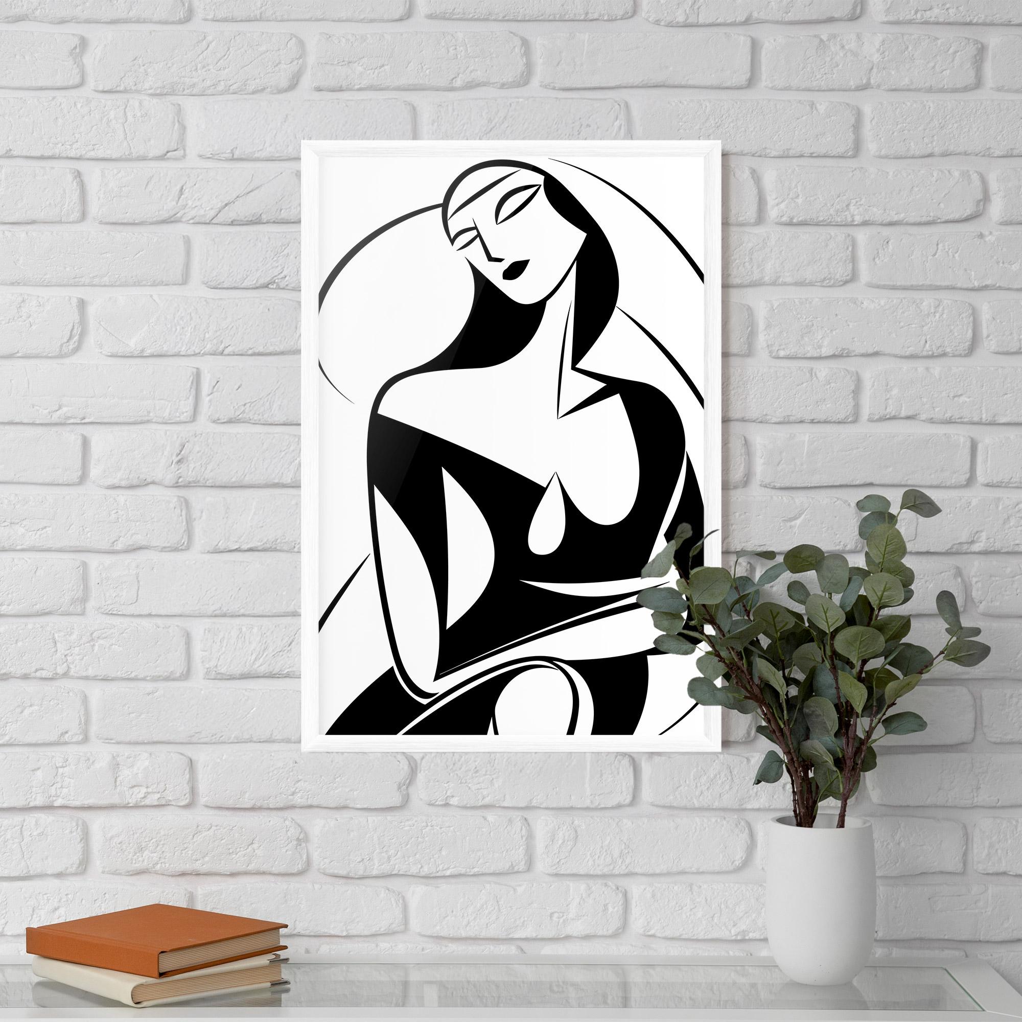 Keretezett Poszter Pretty Woman Shilouette mockup 5