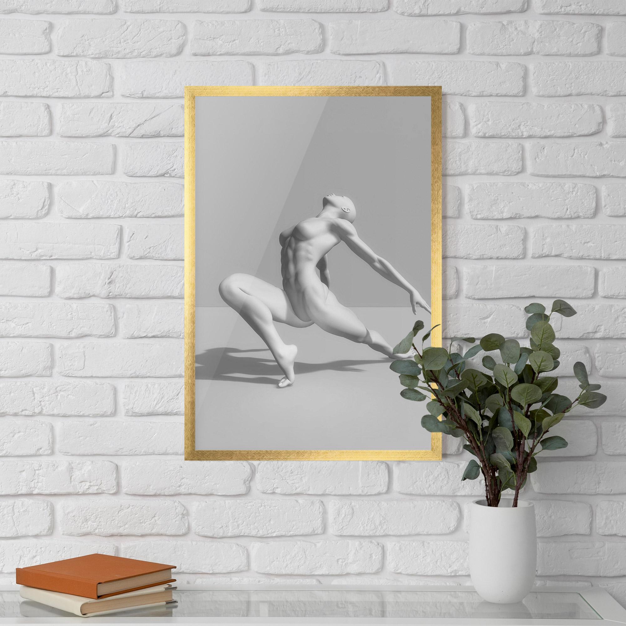 Keretezett Poszter 3d Ballet Pose mockup 5