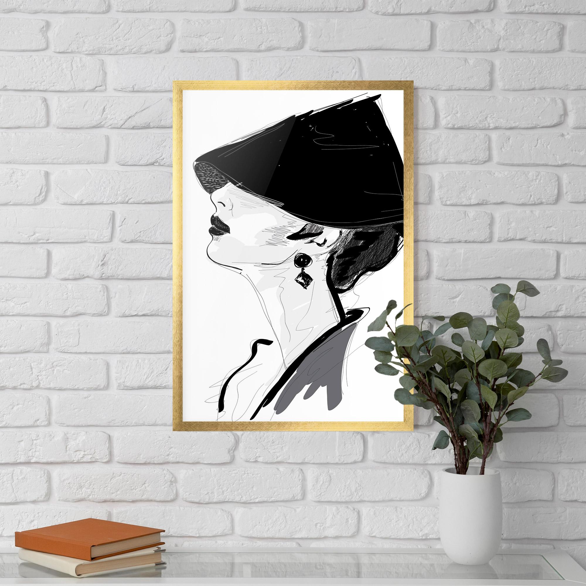 Keretezett Poszter Asian Shilouette mockup 5