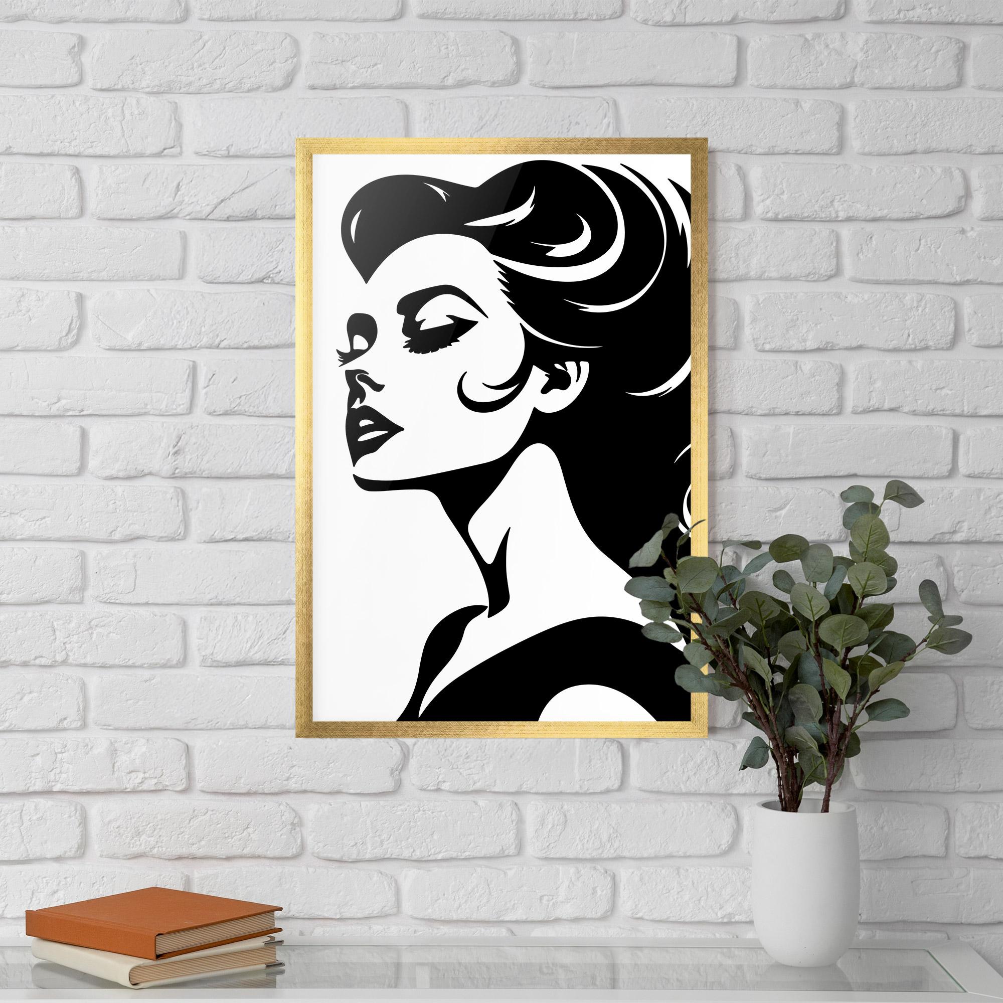 Keretezett Poszter Eyeliner Shilouette mockup 5