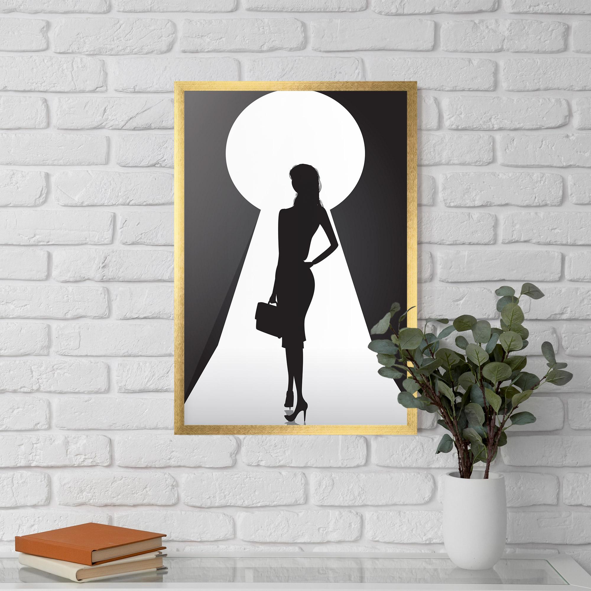 Keretezett Poszter Girl Door mockup 5