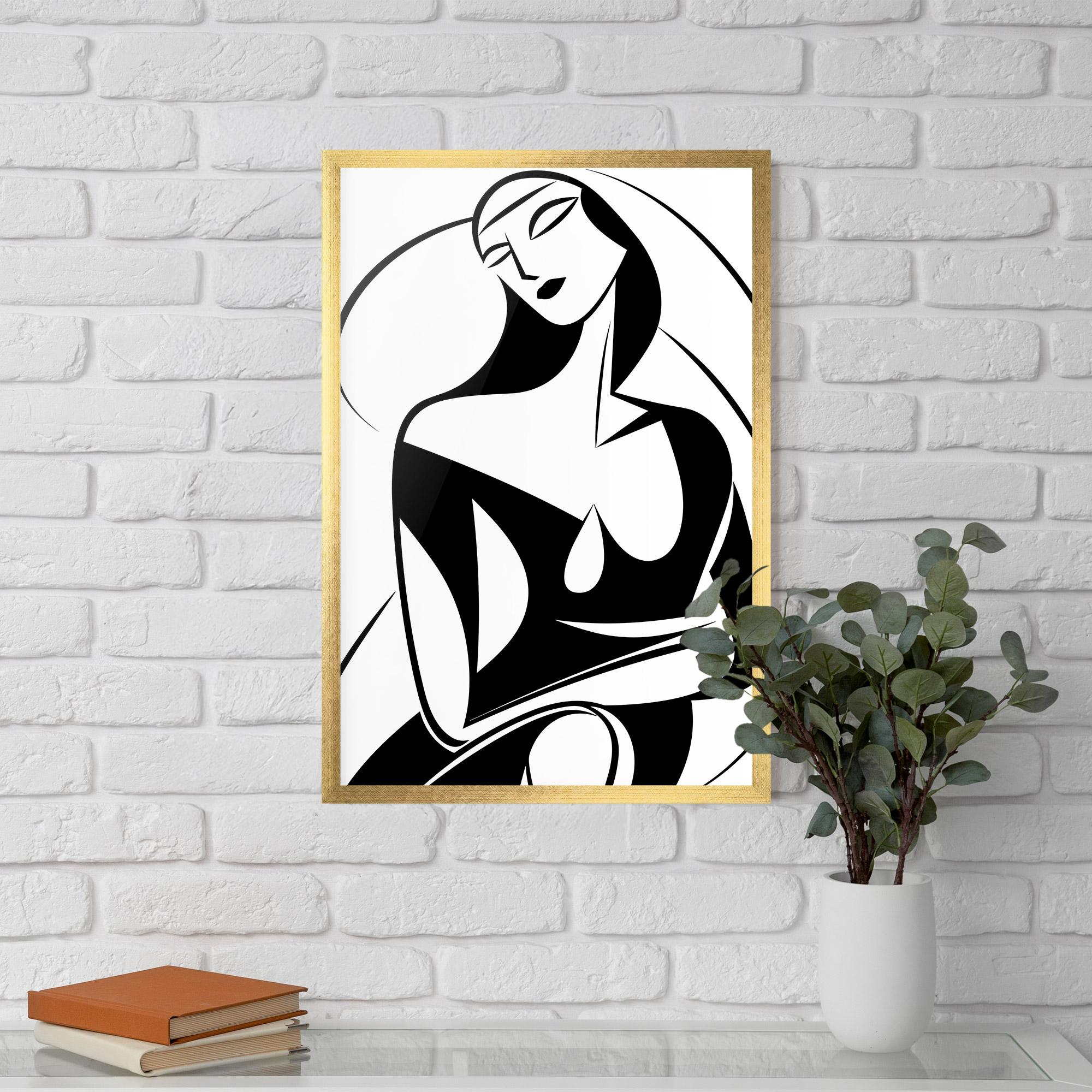 Keretezett Poszter Pretty Woman Shilouette mockup 5