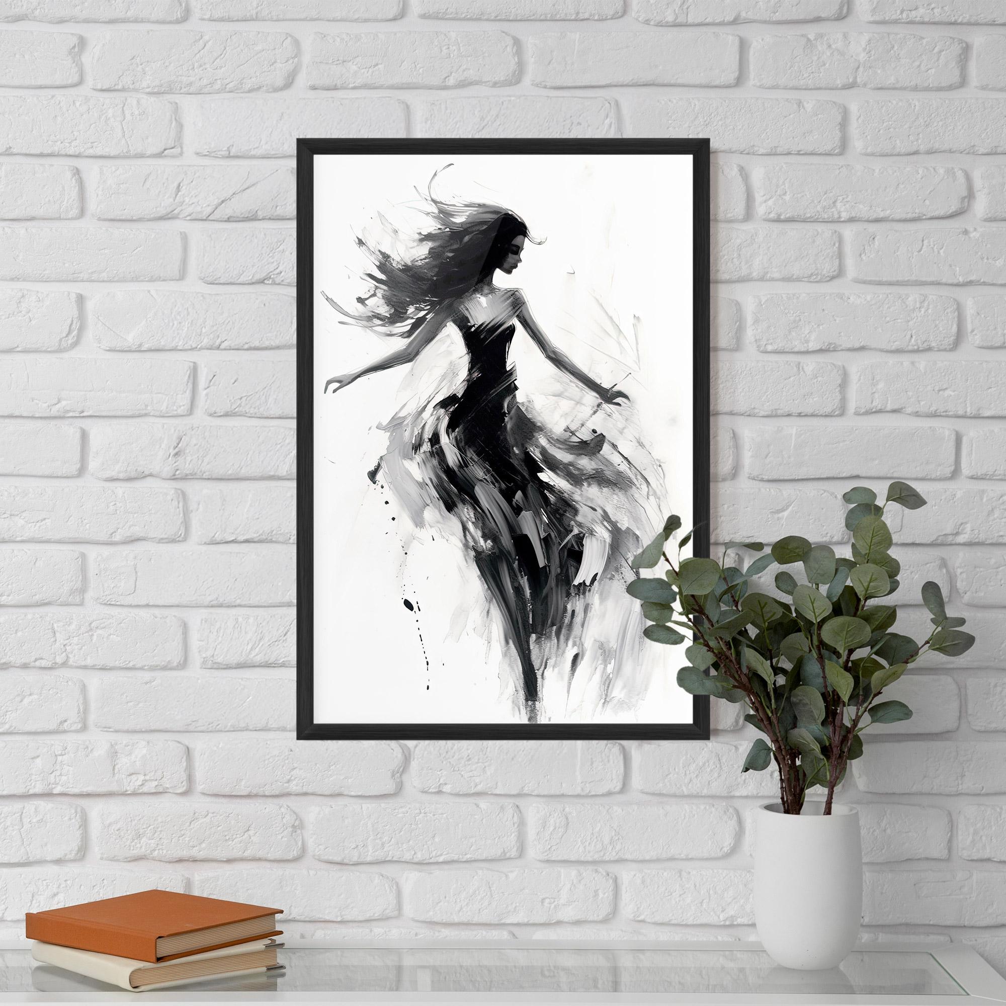 Keretezett Poszter Black Ink Woman mockup 5