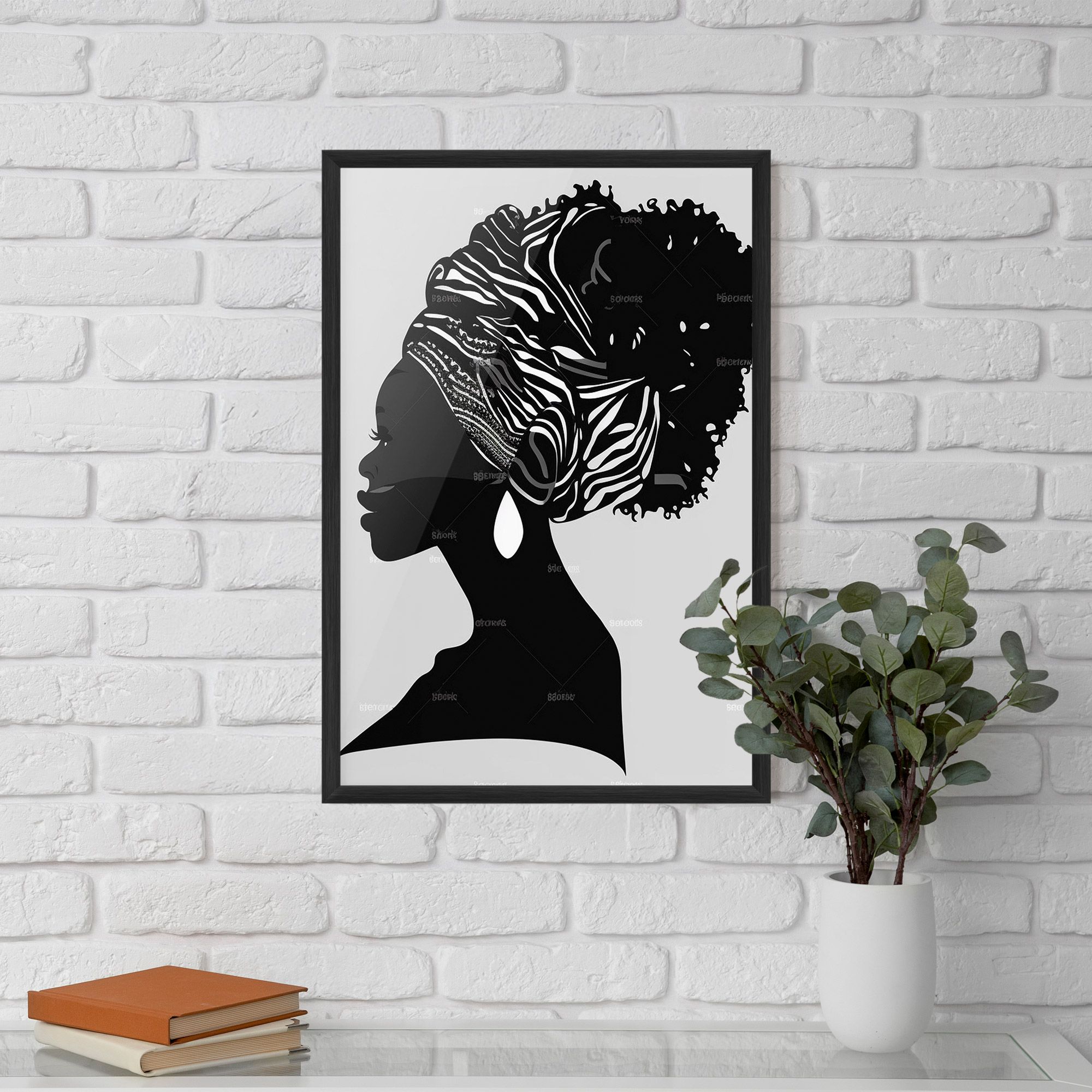 Black Woman Silhouette mockup 5