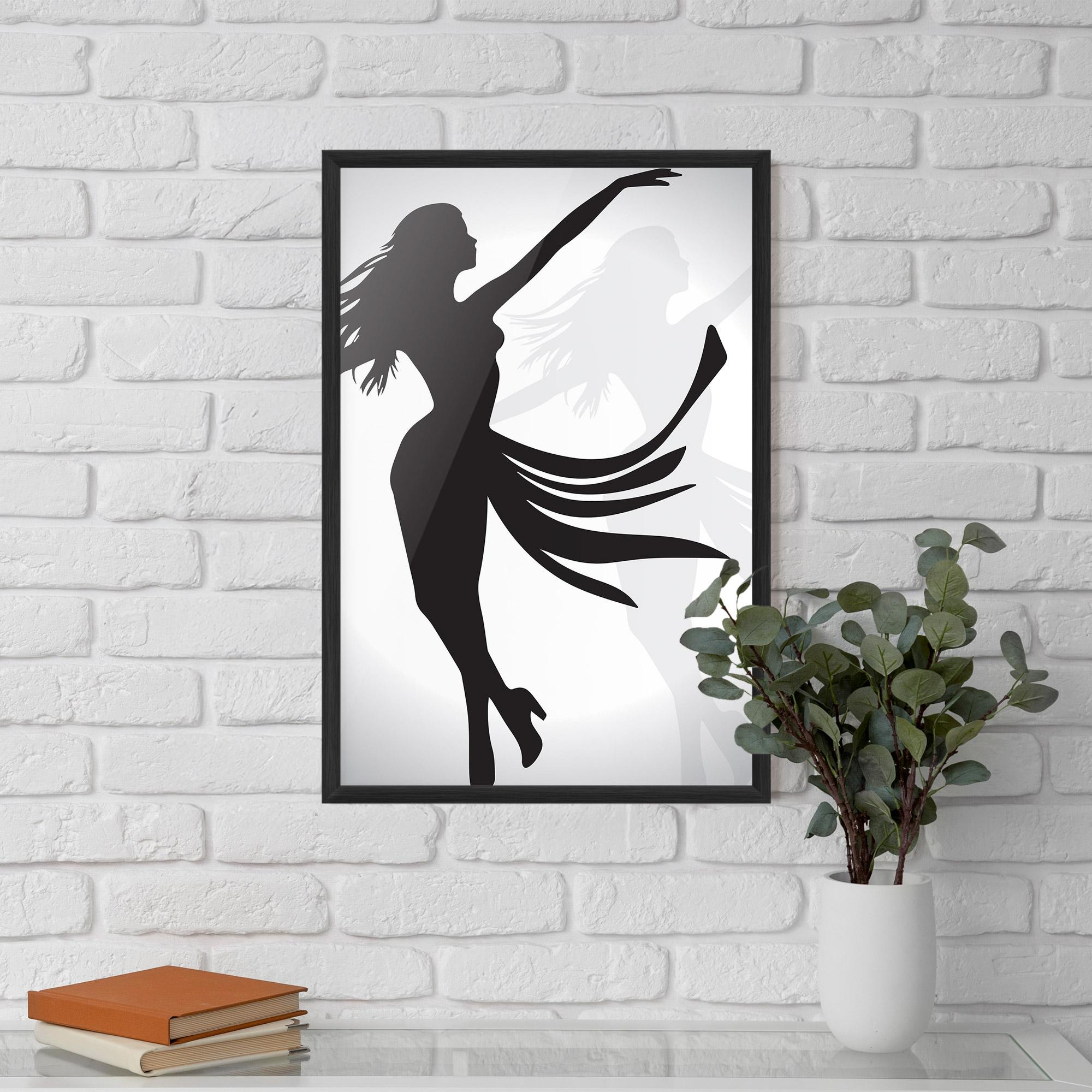Keretezett Poszter Dance Shilouette mockup 5