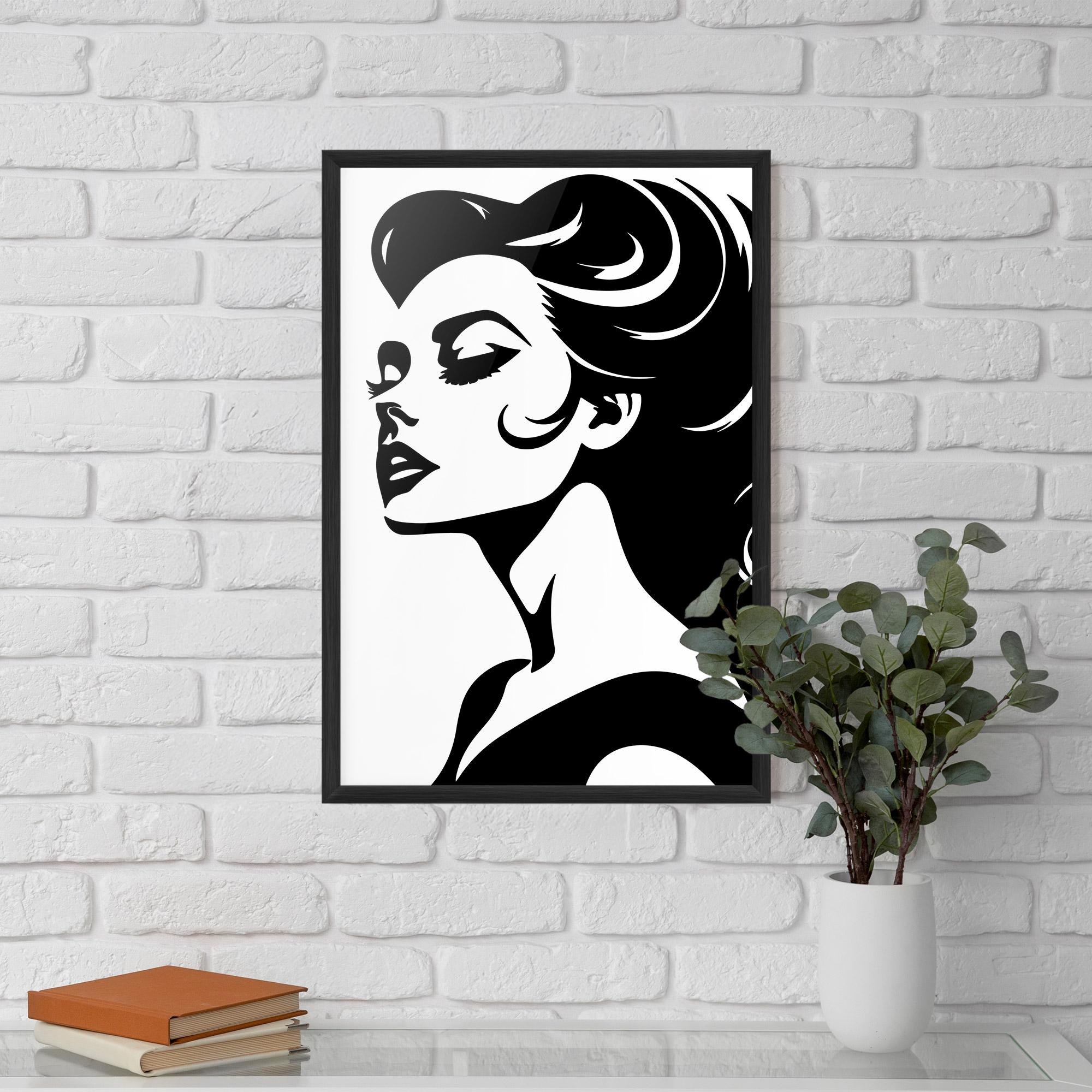 Keretezett Poszter Eyeliner Shilouette mockup 5