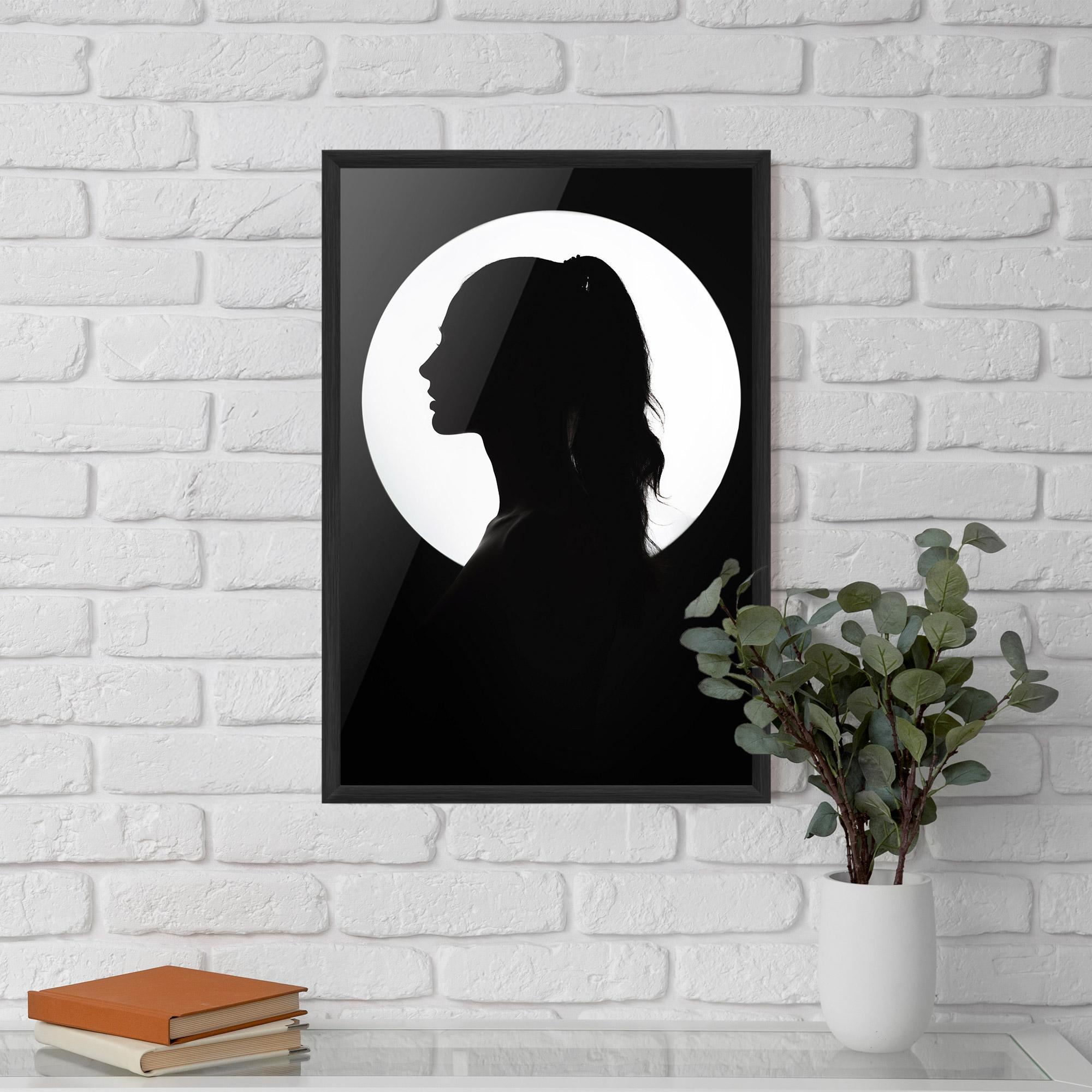 Keretezett Poszter Full Moon Girl mockup 5