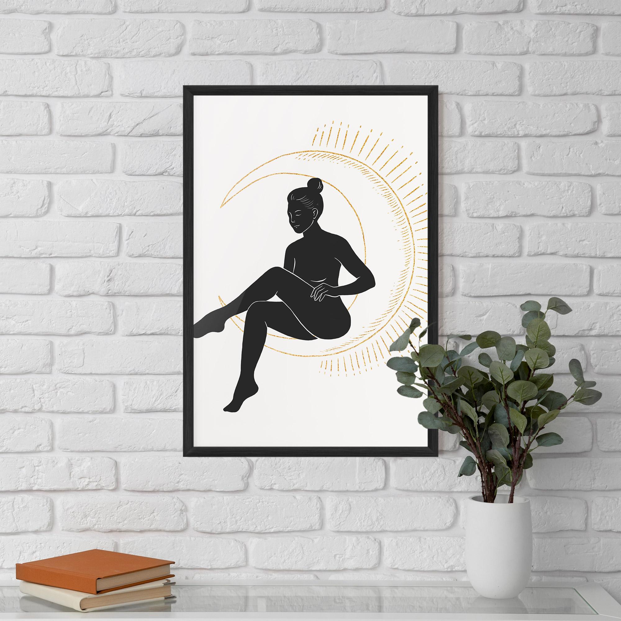 Keretezett Poszter Sitting On The Moon mockup 5