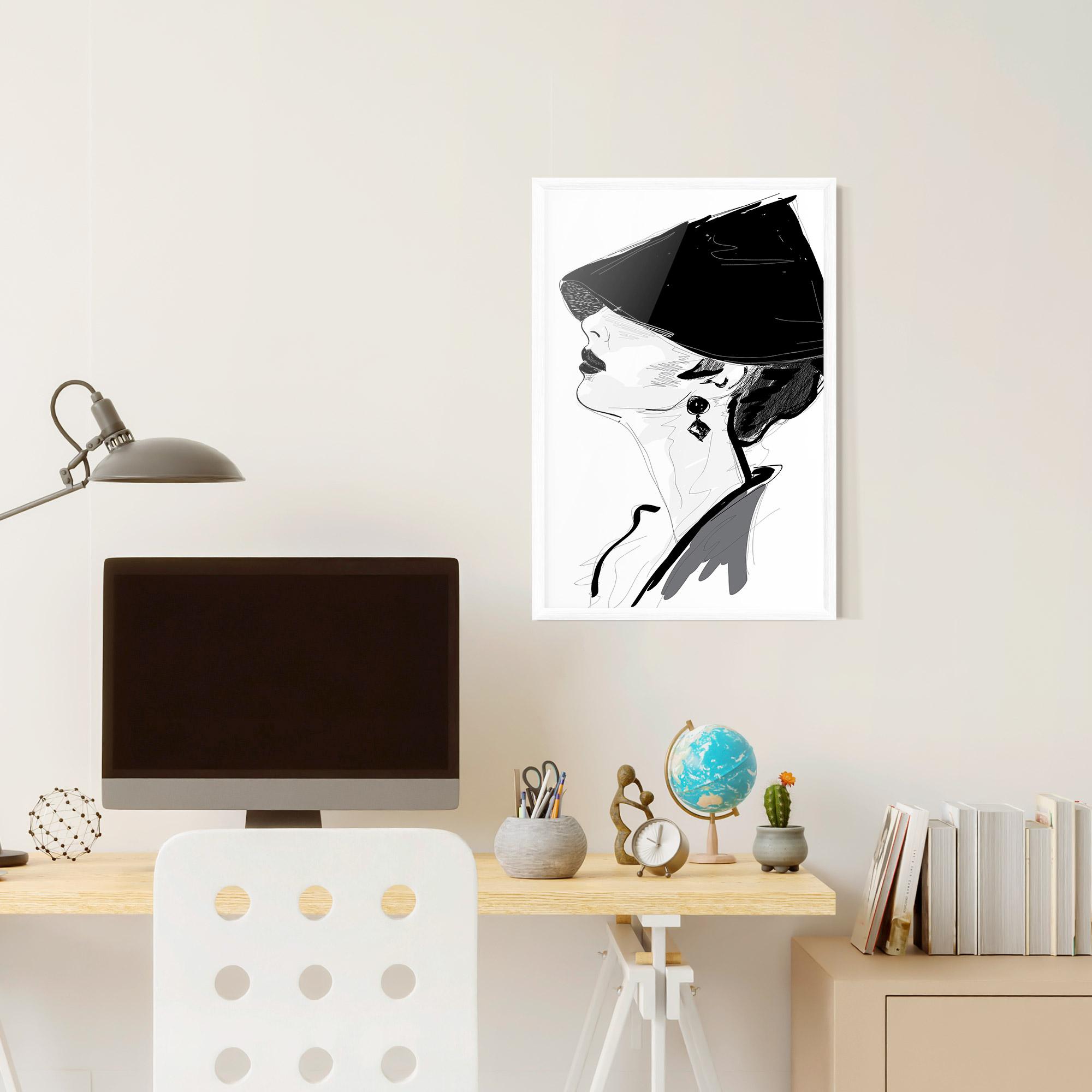 Keretezett Poszter Asian Shilouette mockup 6