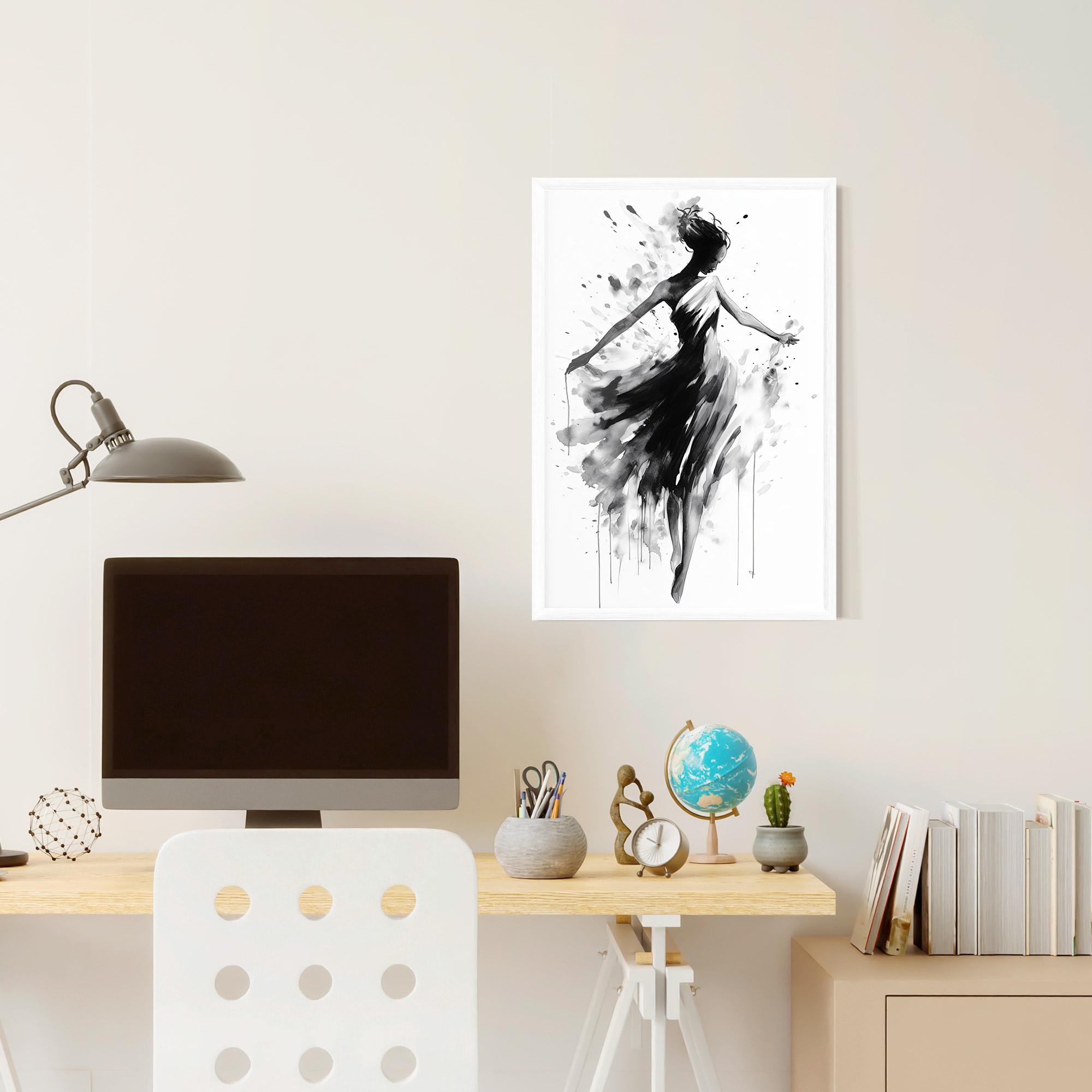 Keretezett Poszter Beautiful Dancing Woman mockup 6