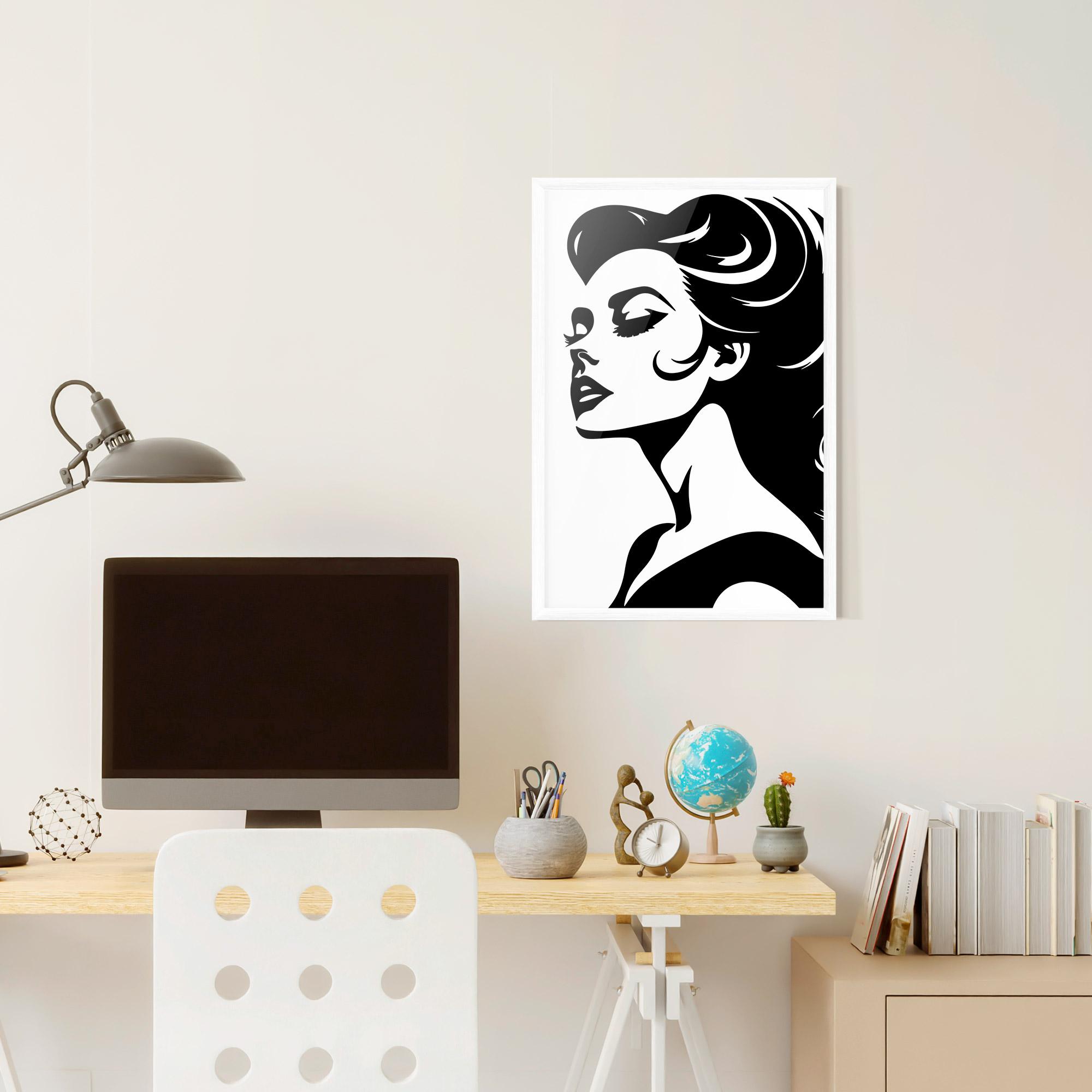 Keretezett Poszter Eyeliner Shilouette mockup 6