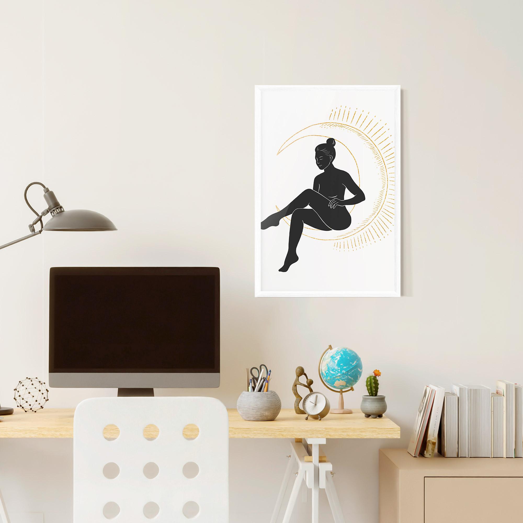 Keretezett Poszter Sitting On The Moon mockup 6