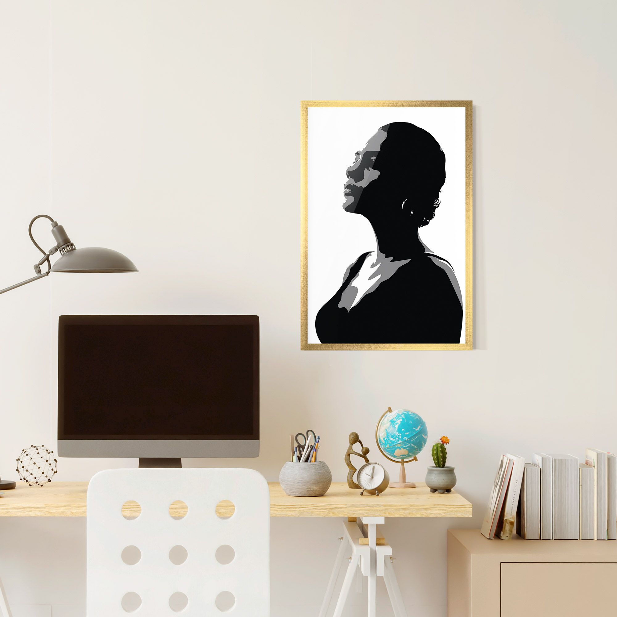 Black Woman Shilouette mockup 6