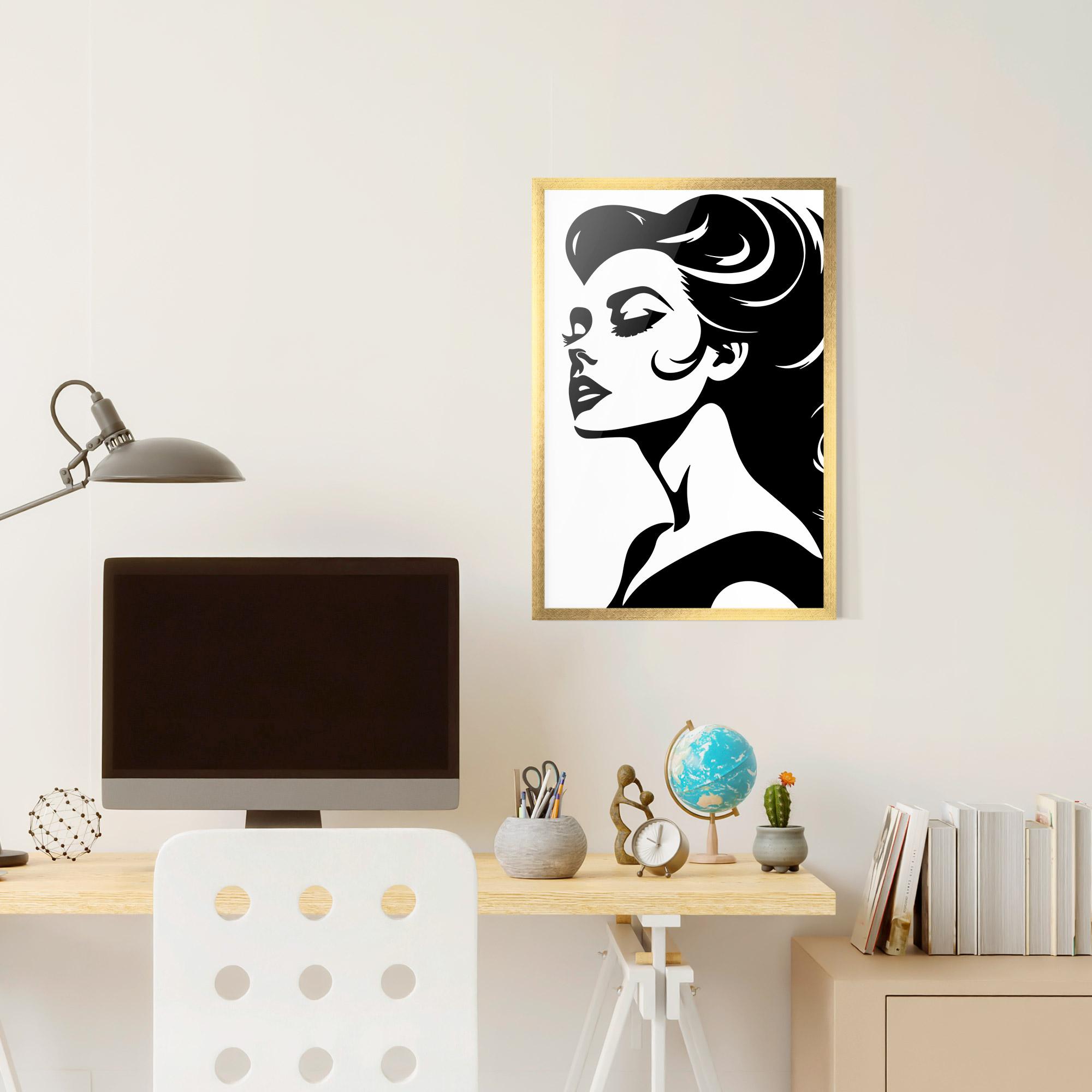 Keretezett Poszter Eyeliner Shilouette mockup 6