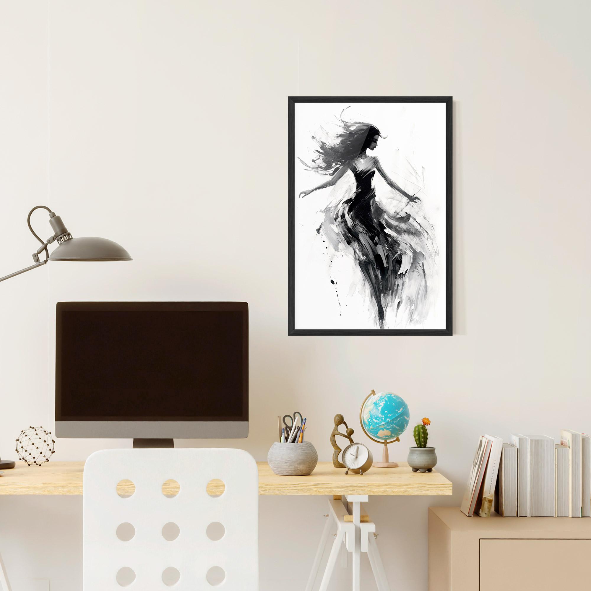 Keretezett Poszter Black Ink Woman mockup 6