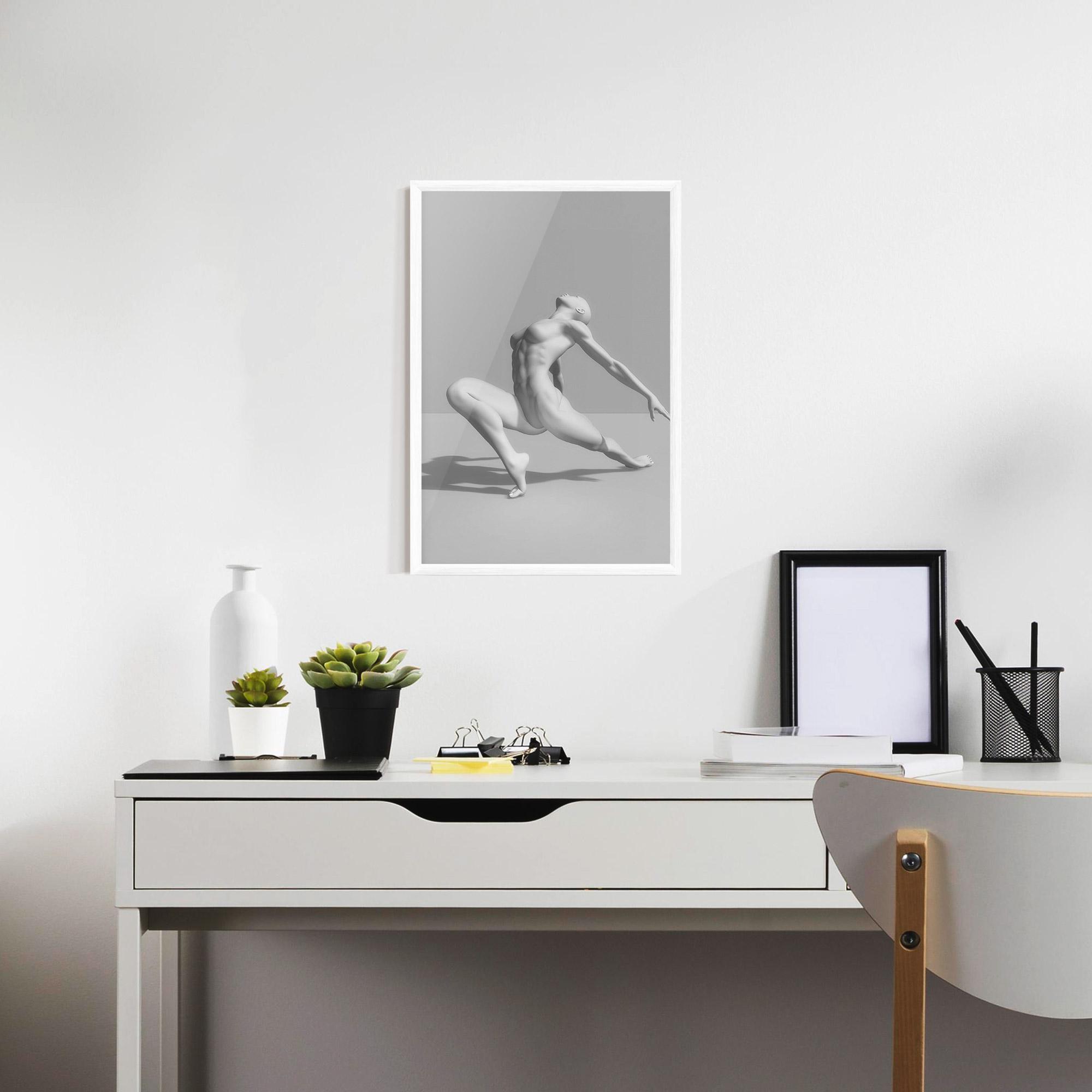 Keretezett Poszter 3d Ballet Pose mockup 7