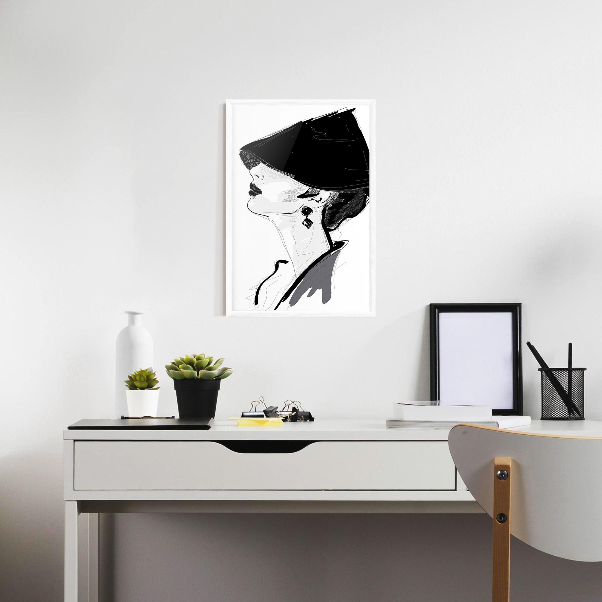 Keretezett Poszter Asian Shilouette mockup 7