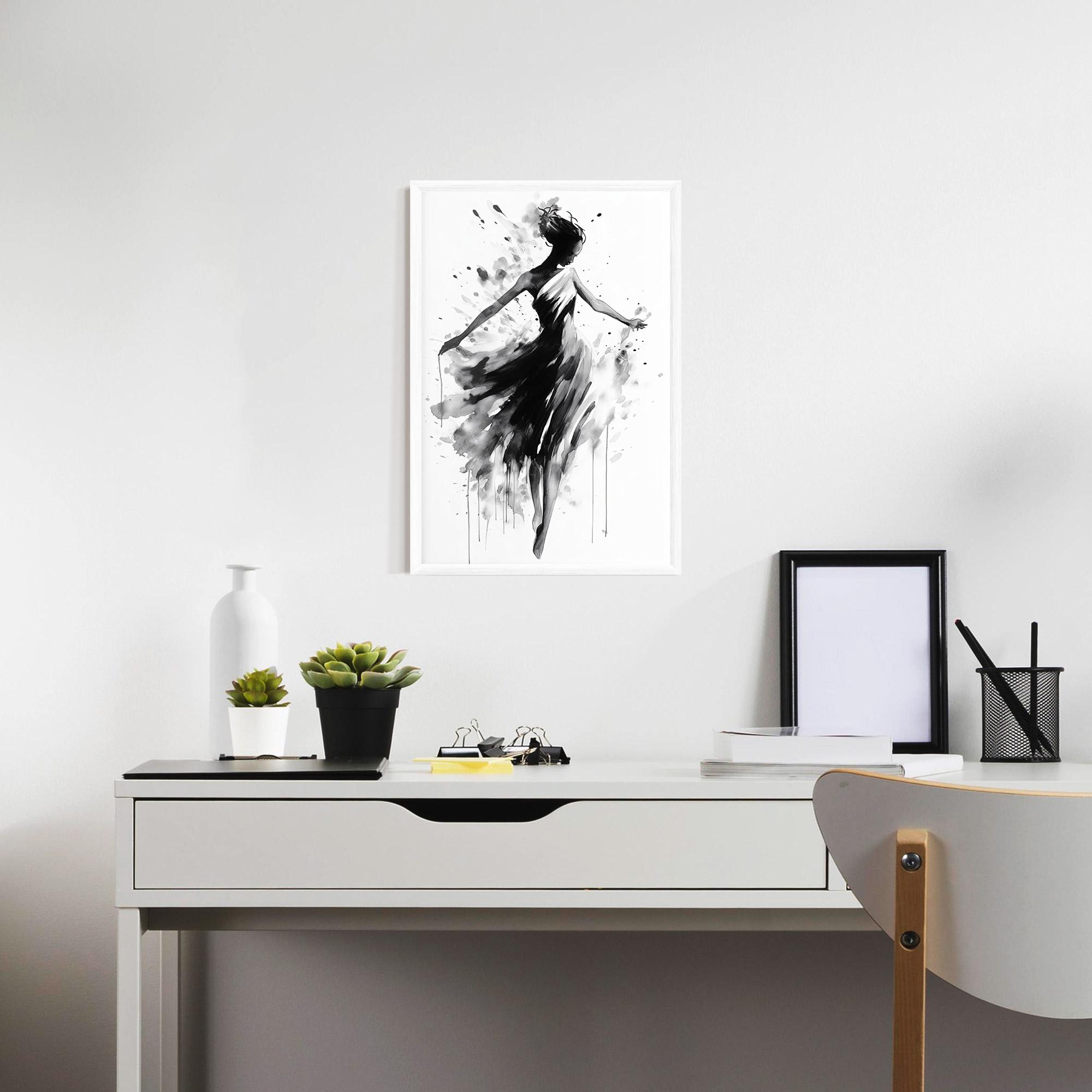 Keretezett Poszter Beautiful Dancing Woman mockup 7