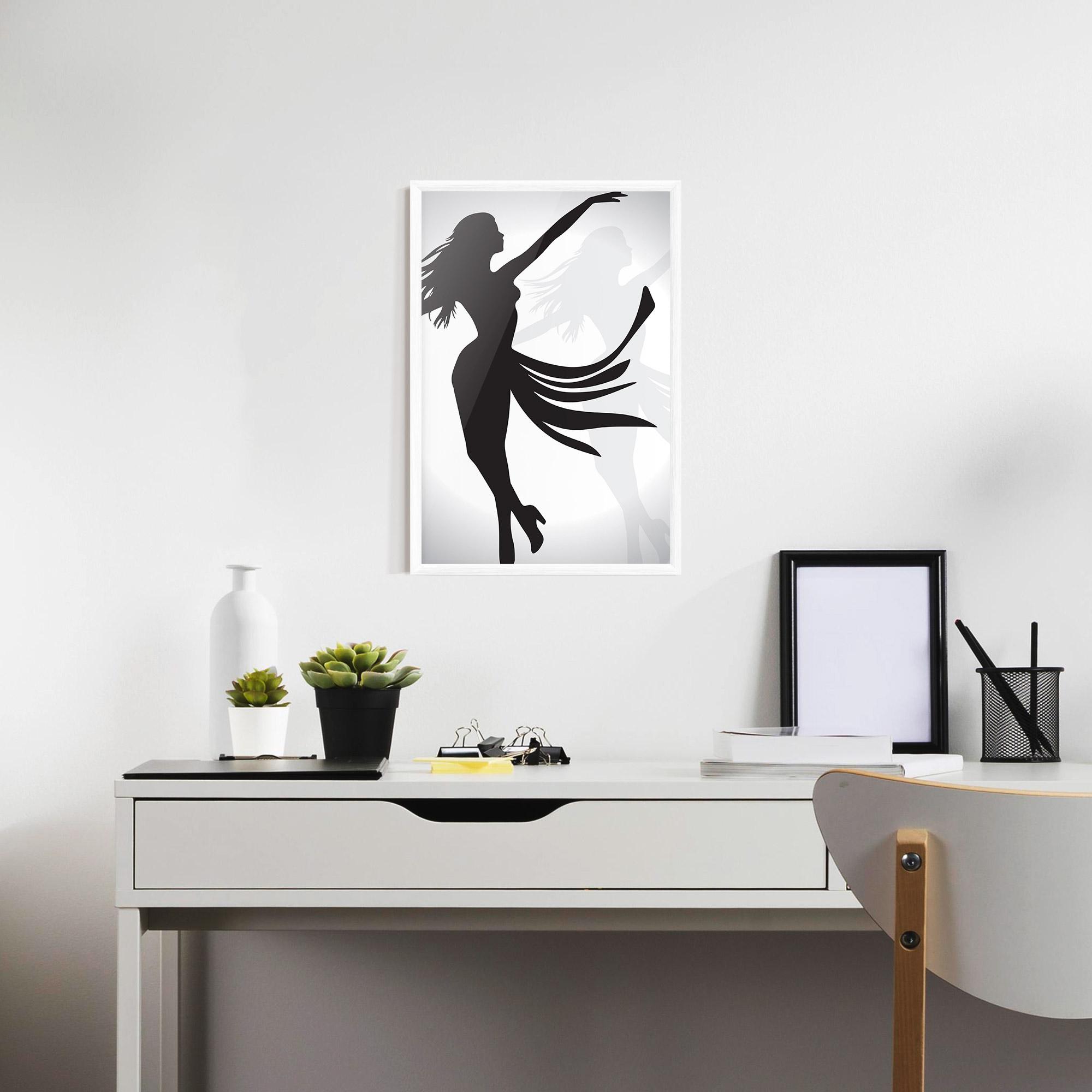 Keretezett Poszter Dance Shilouette mockup 7