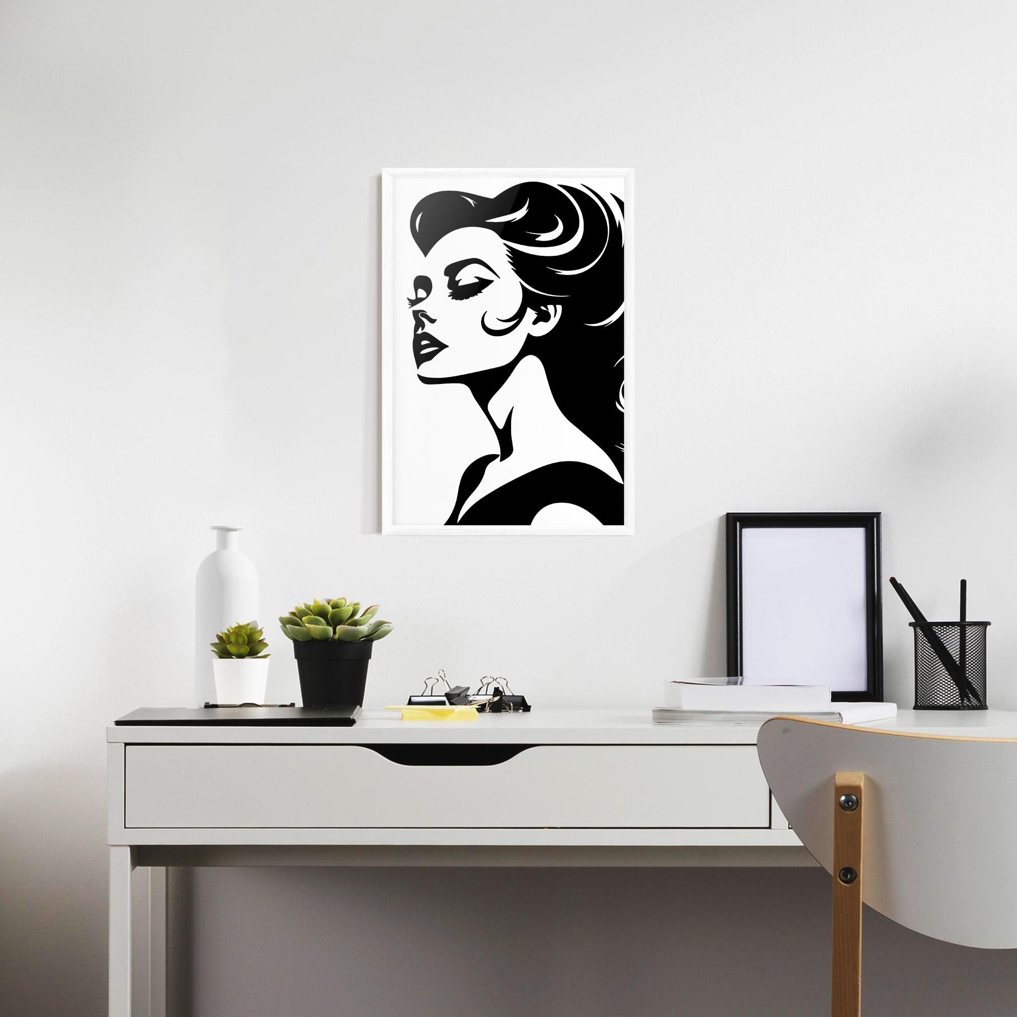 Keretezett Poszter Eyeliner Shilouette mockup 7