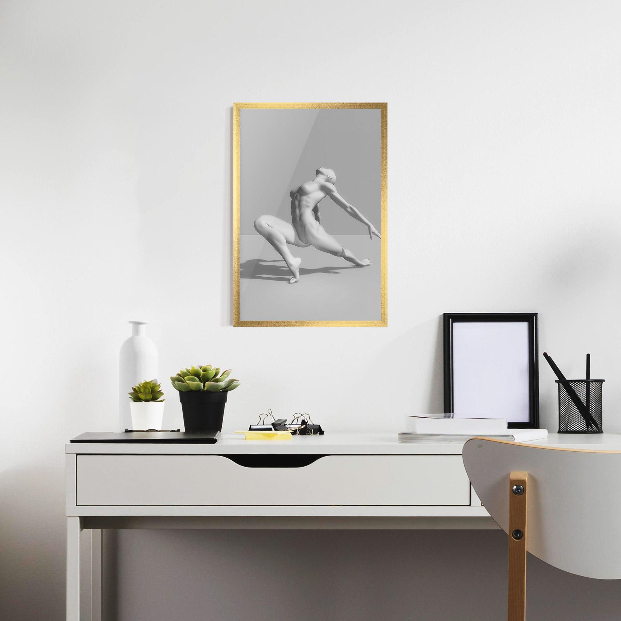 Keretezett Poszter 3d Ballet Pose mockup 7