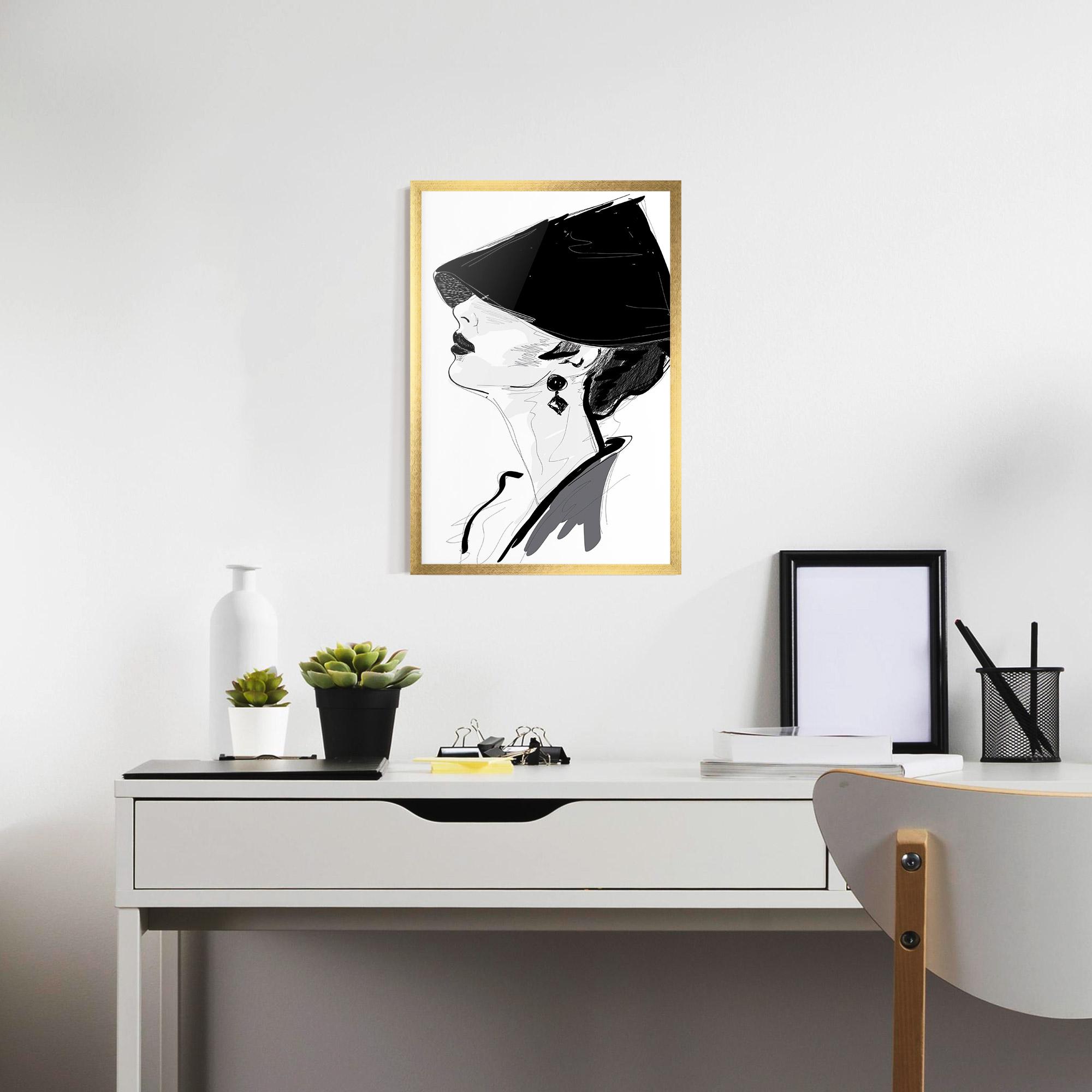 Keretezett Poszter Asian Shilouette mockup 7