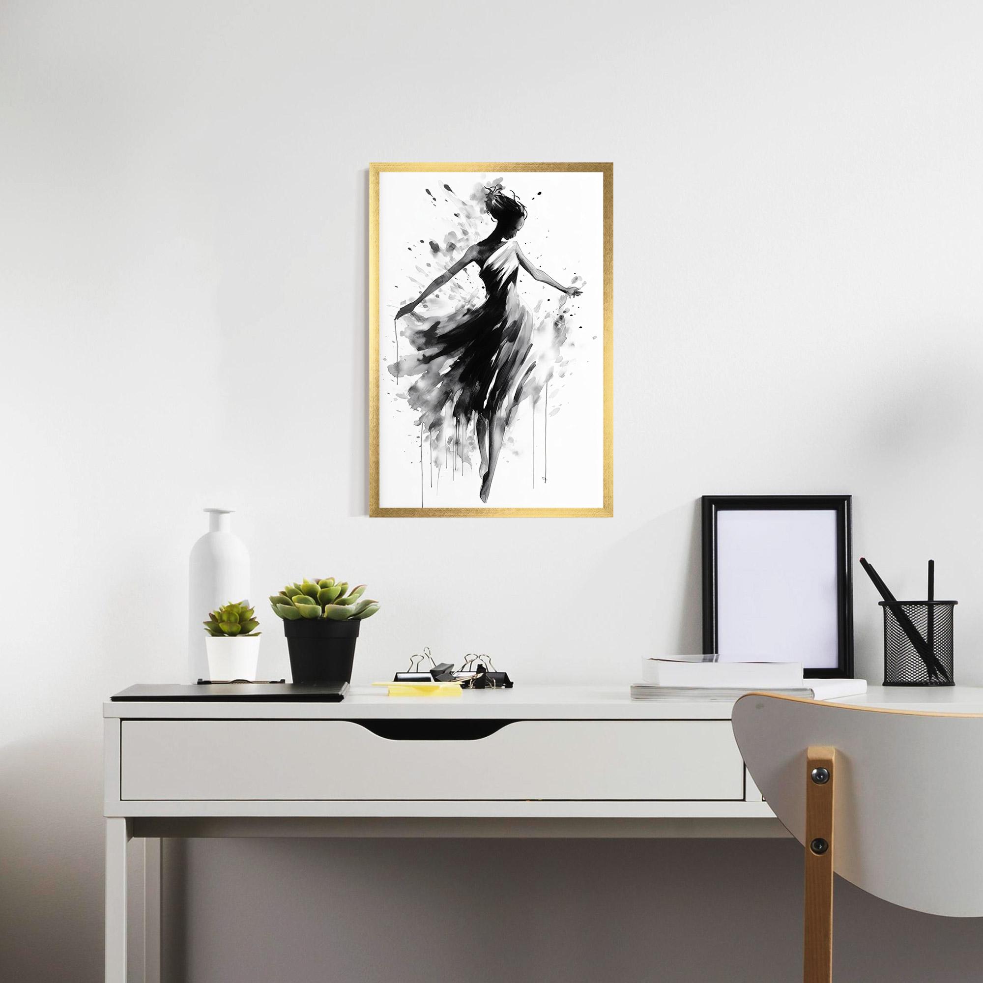 Keretezett Poszter Beautiful Dancing Woman mockup 7