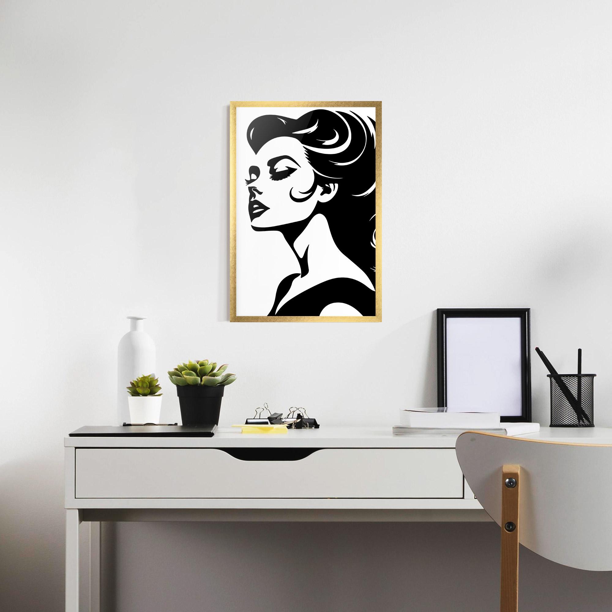 Keretezett Poszter Eyeliner Shilouette mockup 7