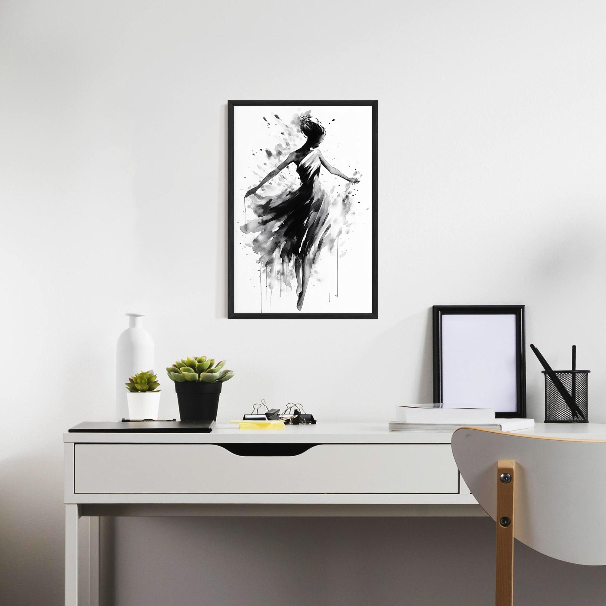 Keretezett Poszter Beautiful Dancing Woman mockup 7