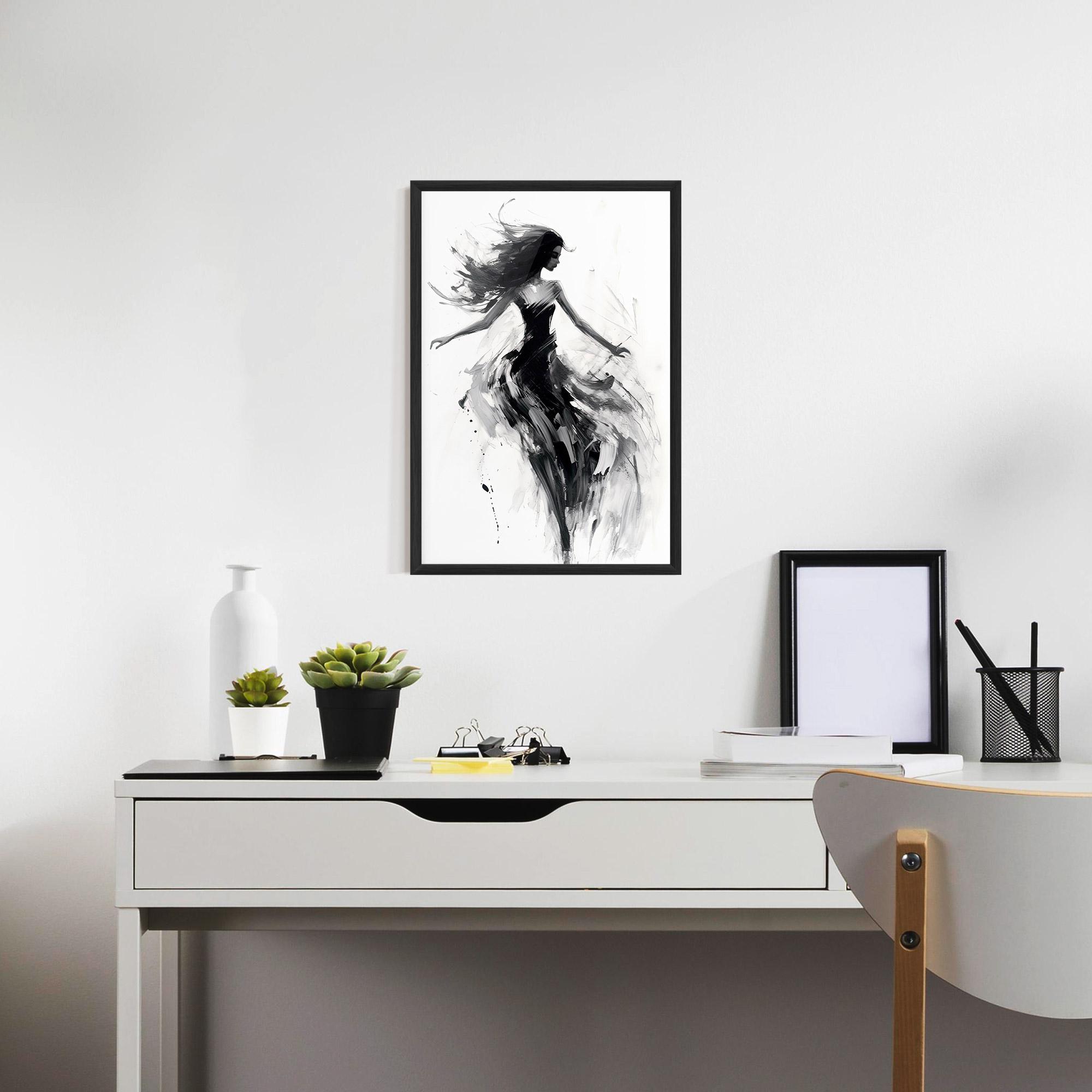 Keretezett Poszter Black Ink Woman mockup 7