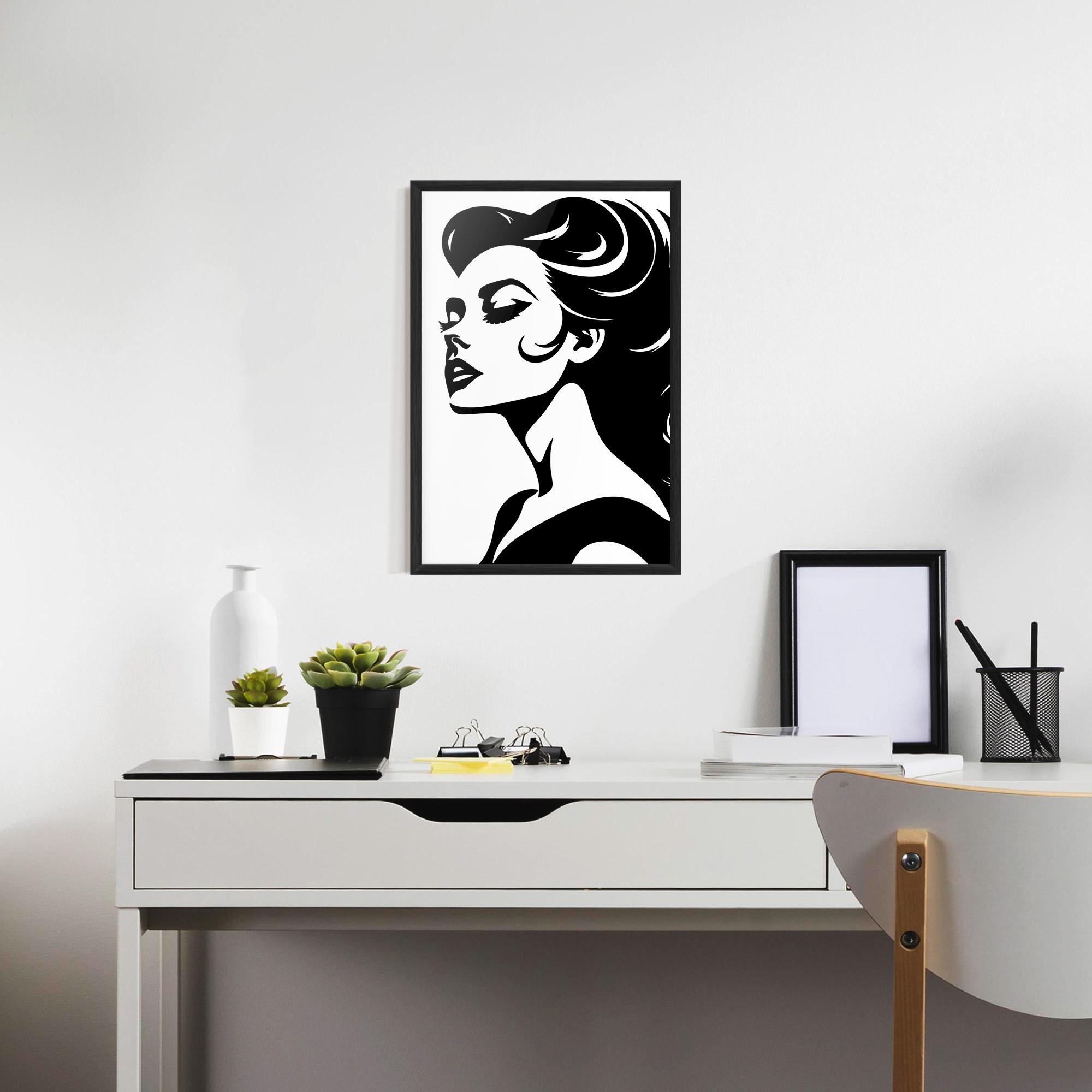 Keretezett Poszter Eyeliner Shilouette mockup 7