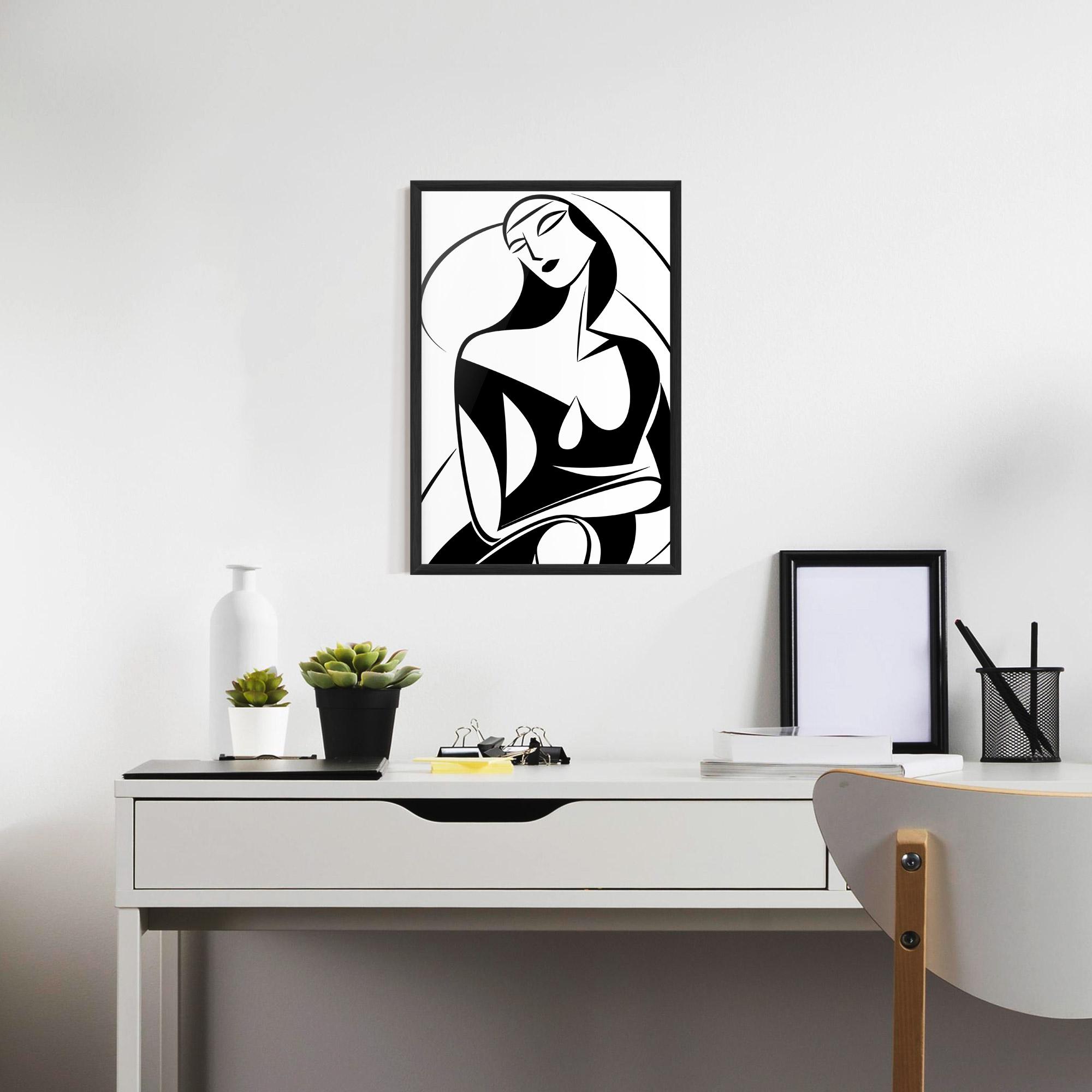 Keretezett Poszter Pretty Woman Shilouette mockup 7