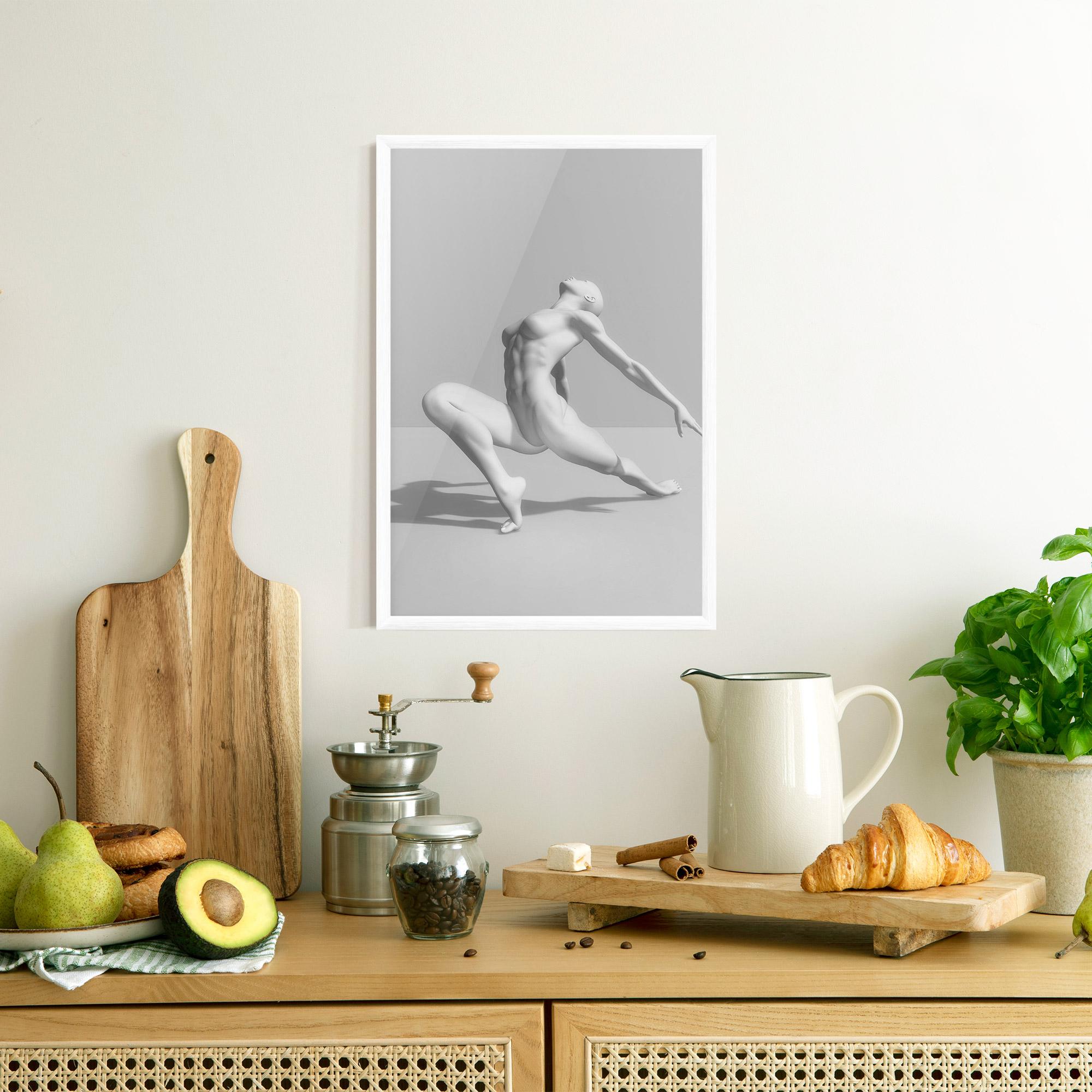 Keretezett Poszter 3d Ballet Pose mockup 8