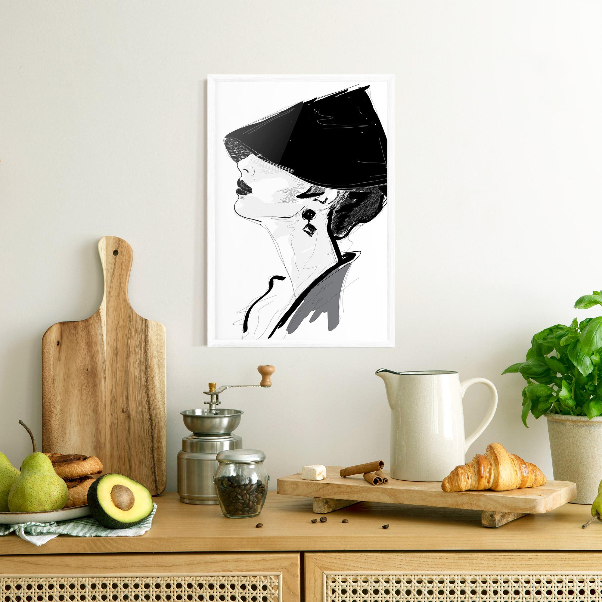 Keretezett Poszter Asian Shilouette mockup 8