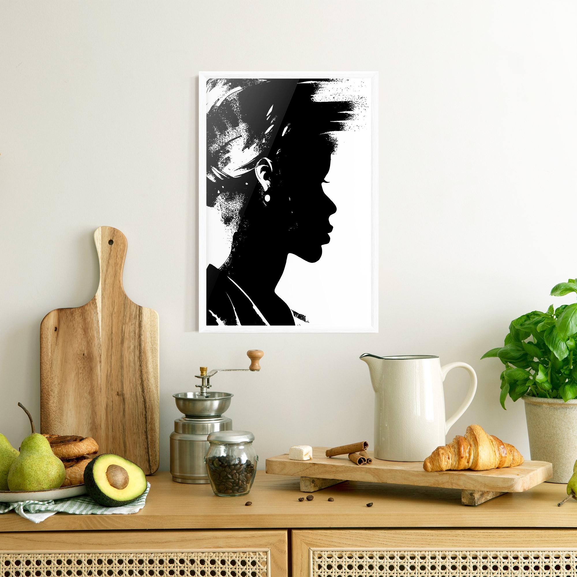 Keretezett Poszter Black Silhouette mockup 8