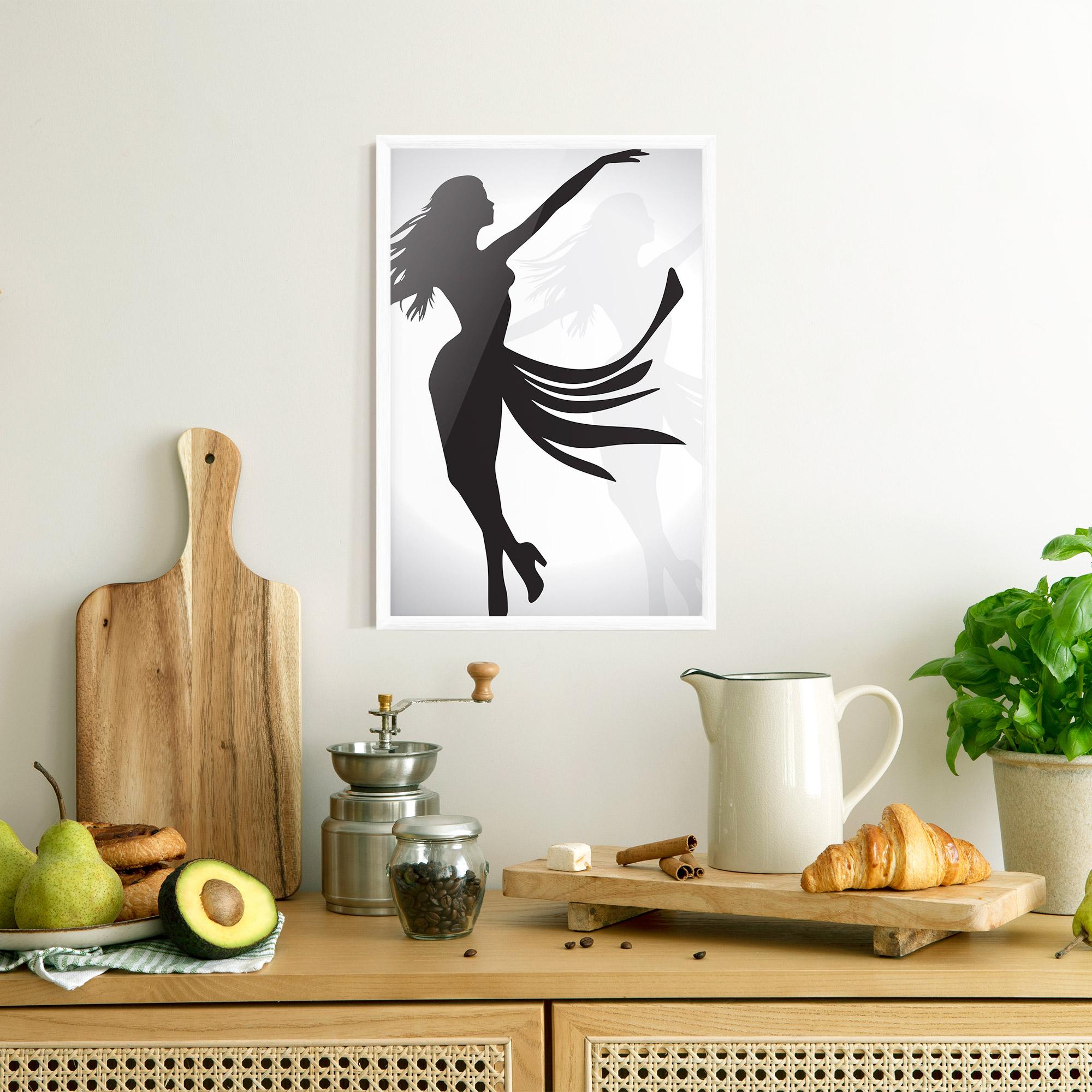 Keretezett Poszter Dance Shilouette mockup 8