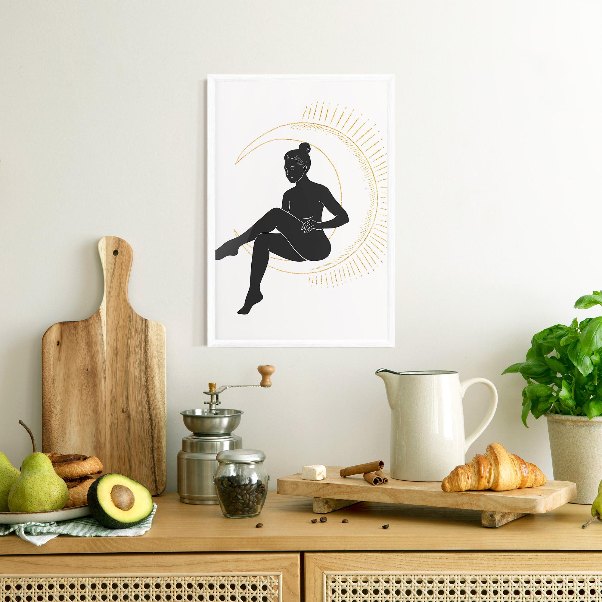 Keretezett Poszter Sitting On The Moon mockup 8