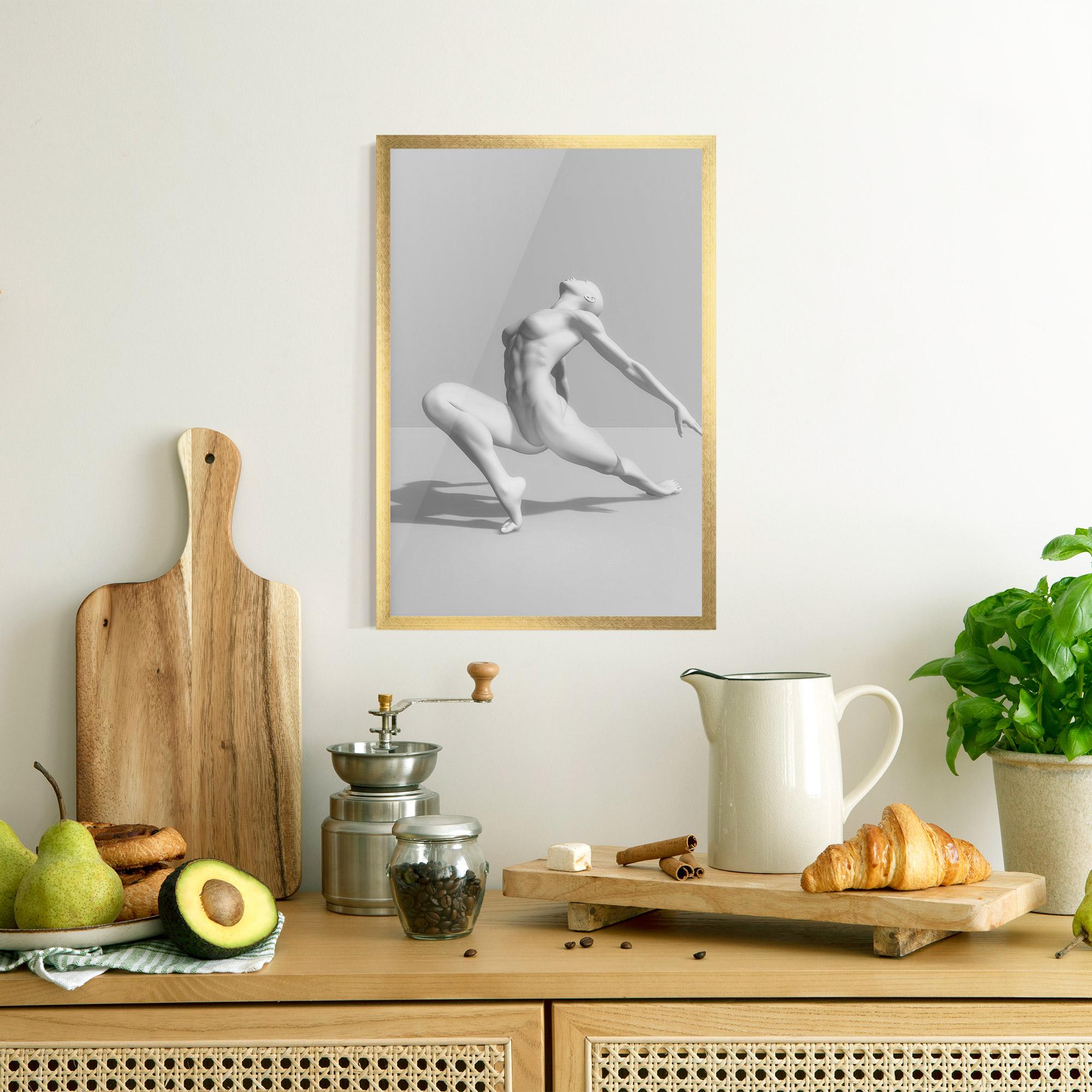 Keretezett Poszter 3d Ballet Pose mockup 8