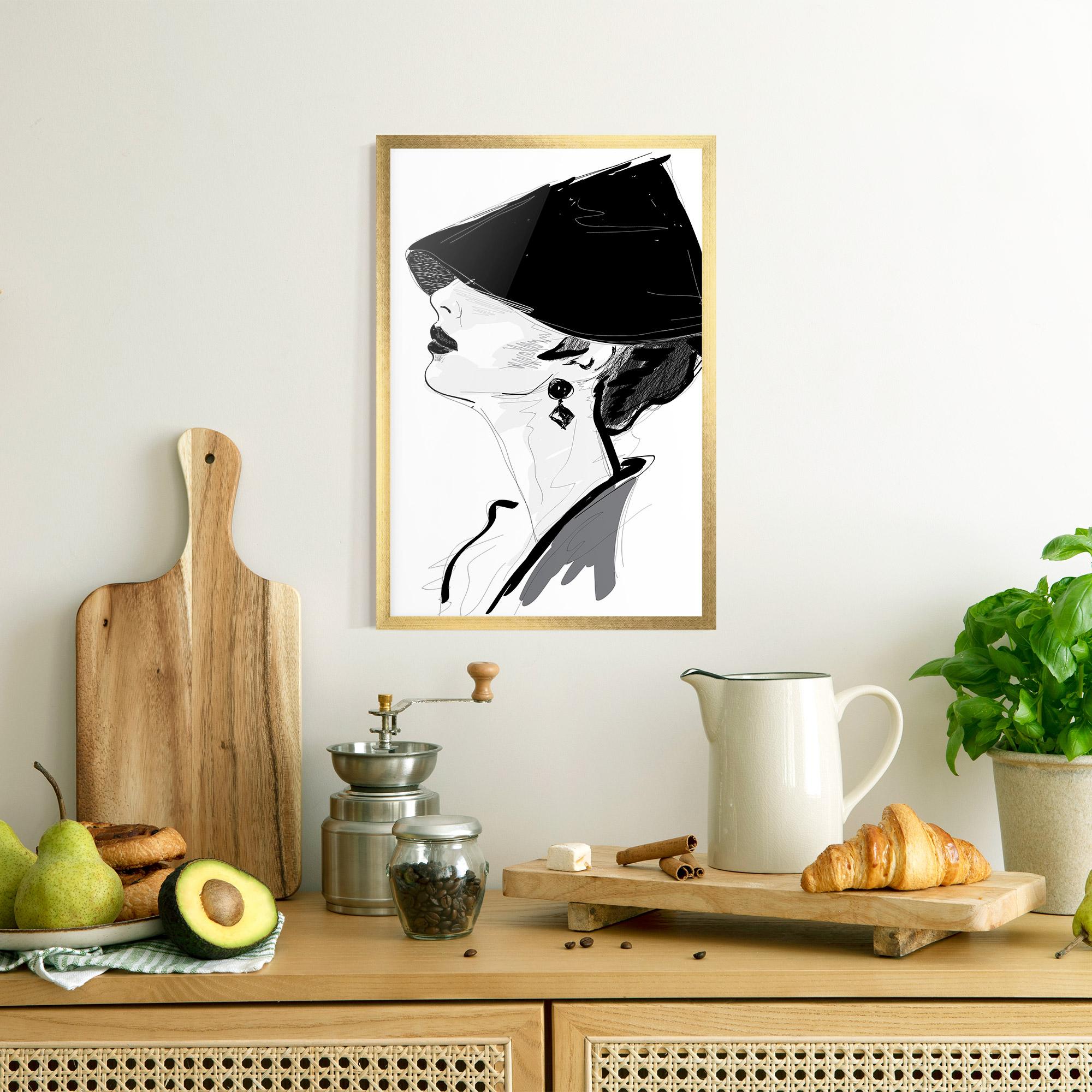 Keretezett Poszter Asian Shilouette mockup 8