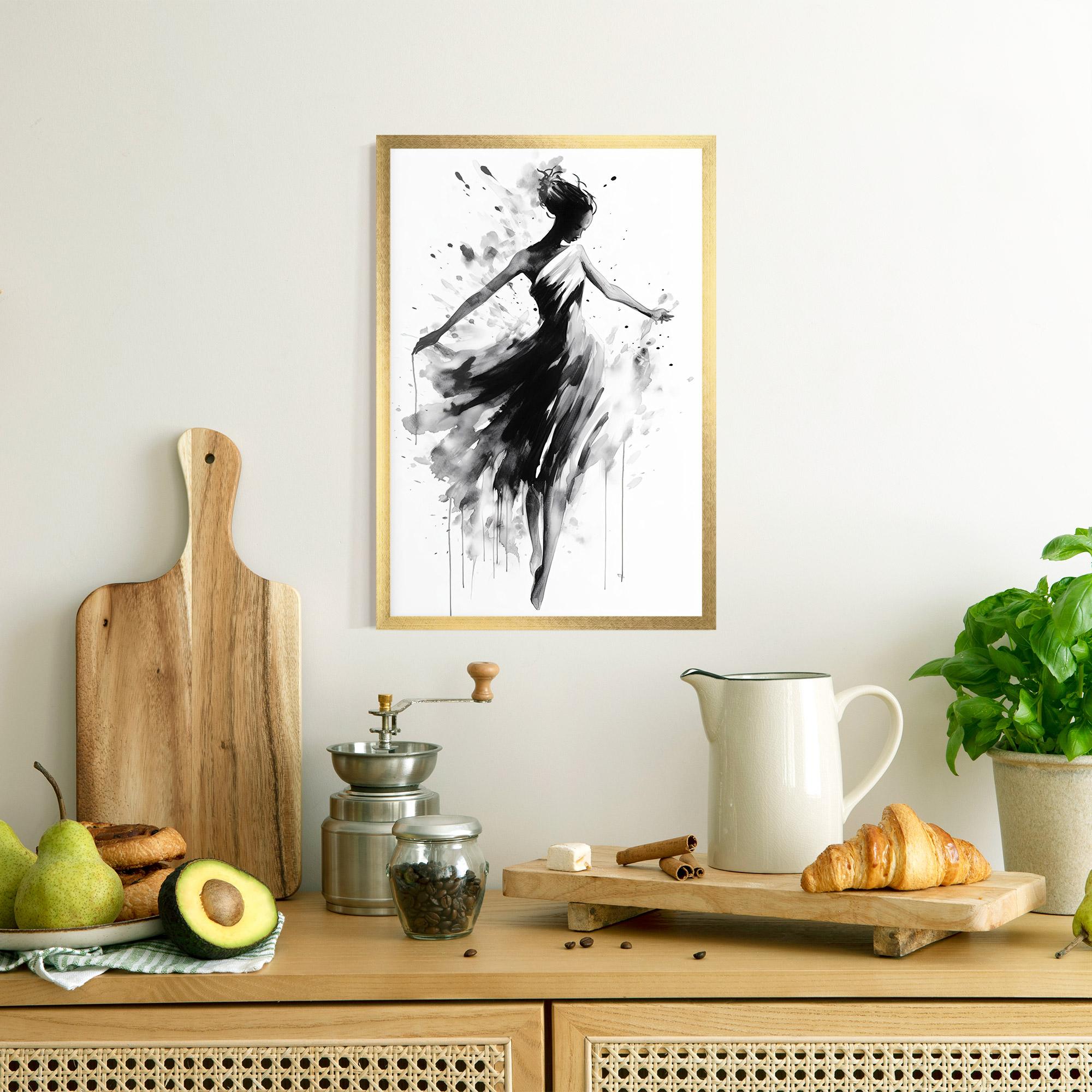 Keretezett Poszter Beautiful Dancing Woman mockup 8