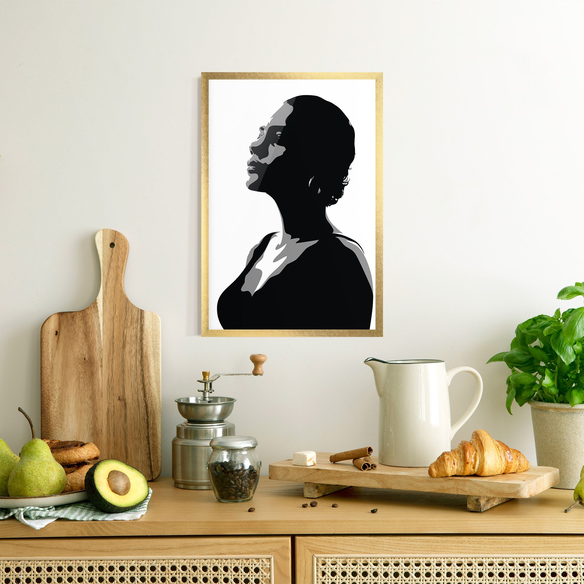 Black Woman Shilouette mockup 8