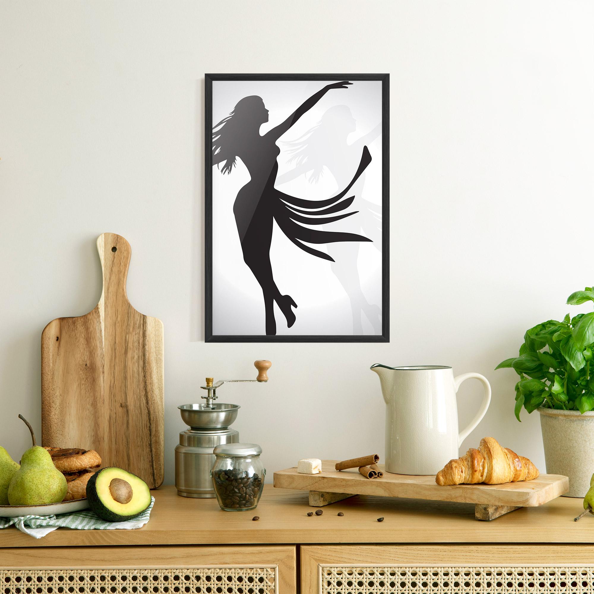Keretezett Poszter Dance Shilouette mockup 8
