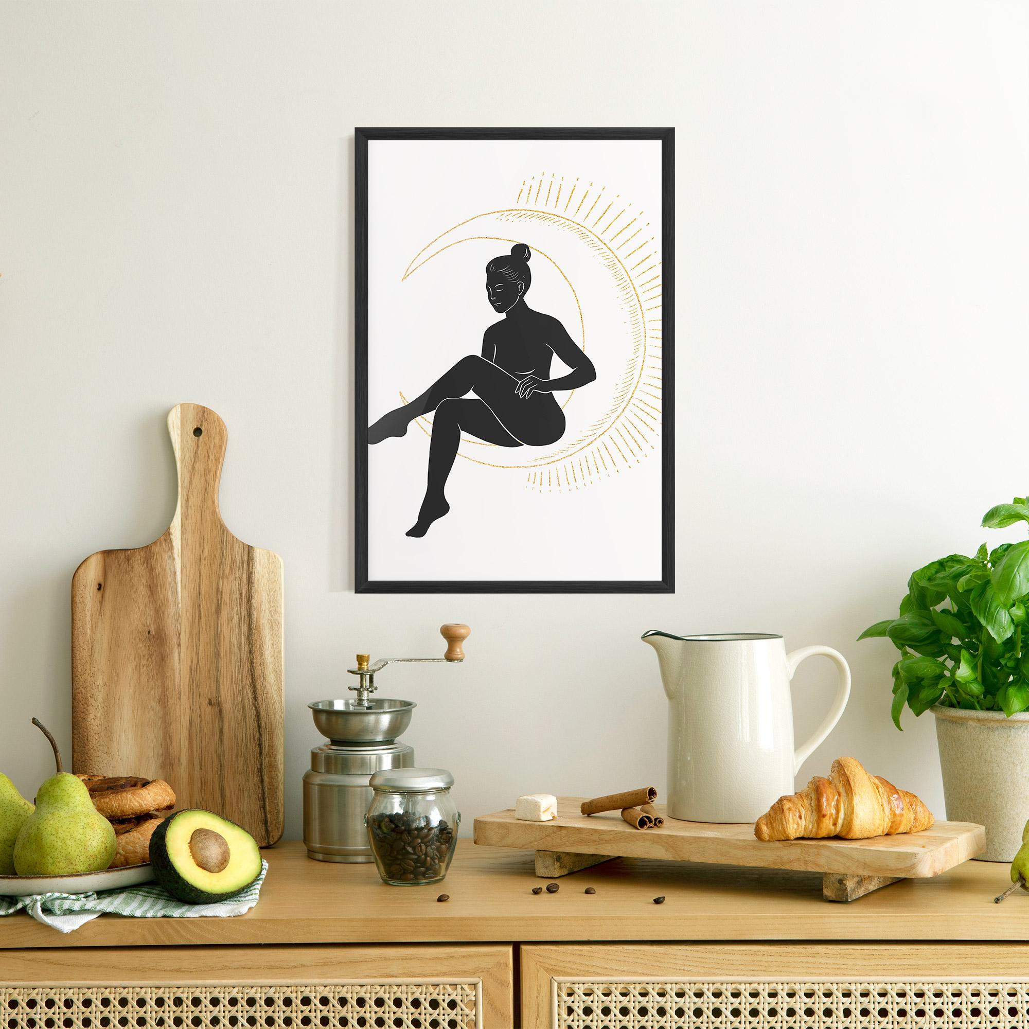 Keretezett Poszter Sitting On The Moon mockup 8