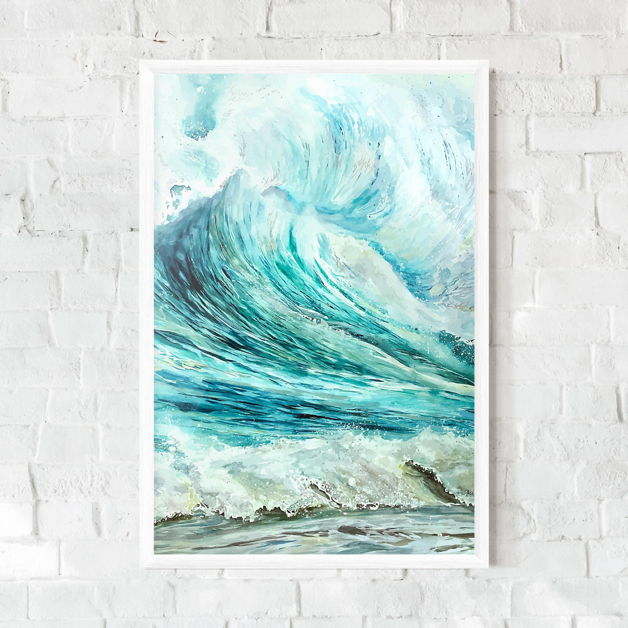 Keretezett Poszter Sea Watercolor mockup 0