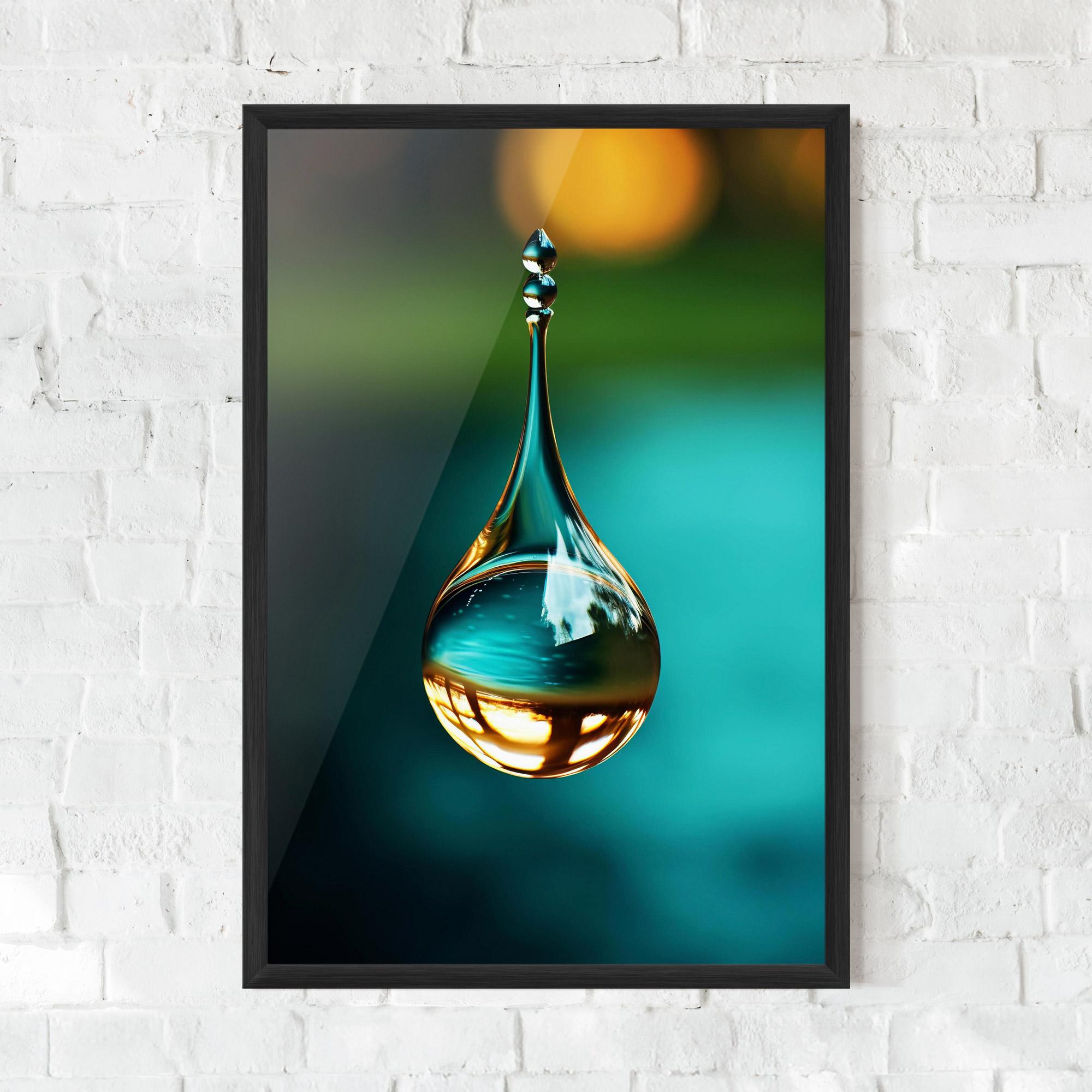 Keretezett Poszter Big Green Drop mockup 0