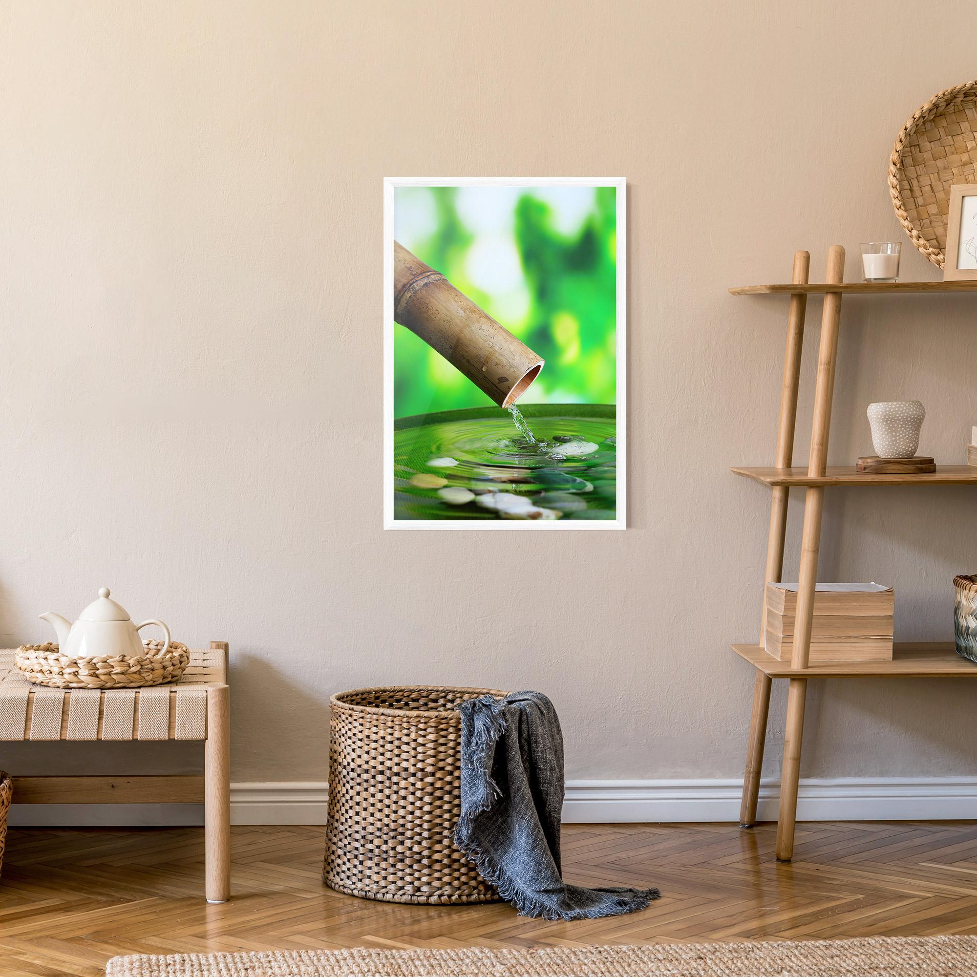 Keretezett Poszter Bamboo Fountain mockup 9